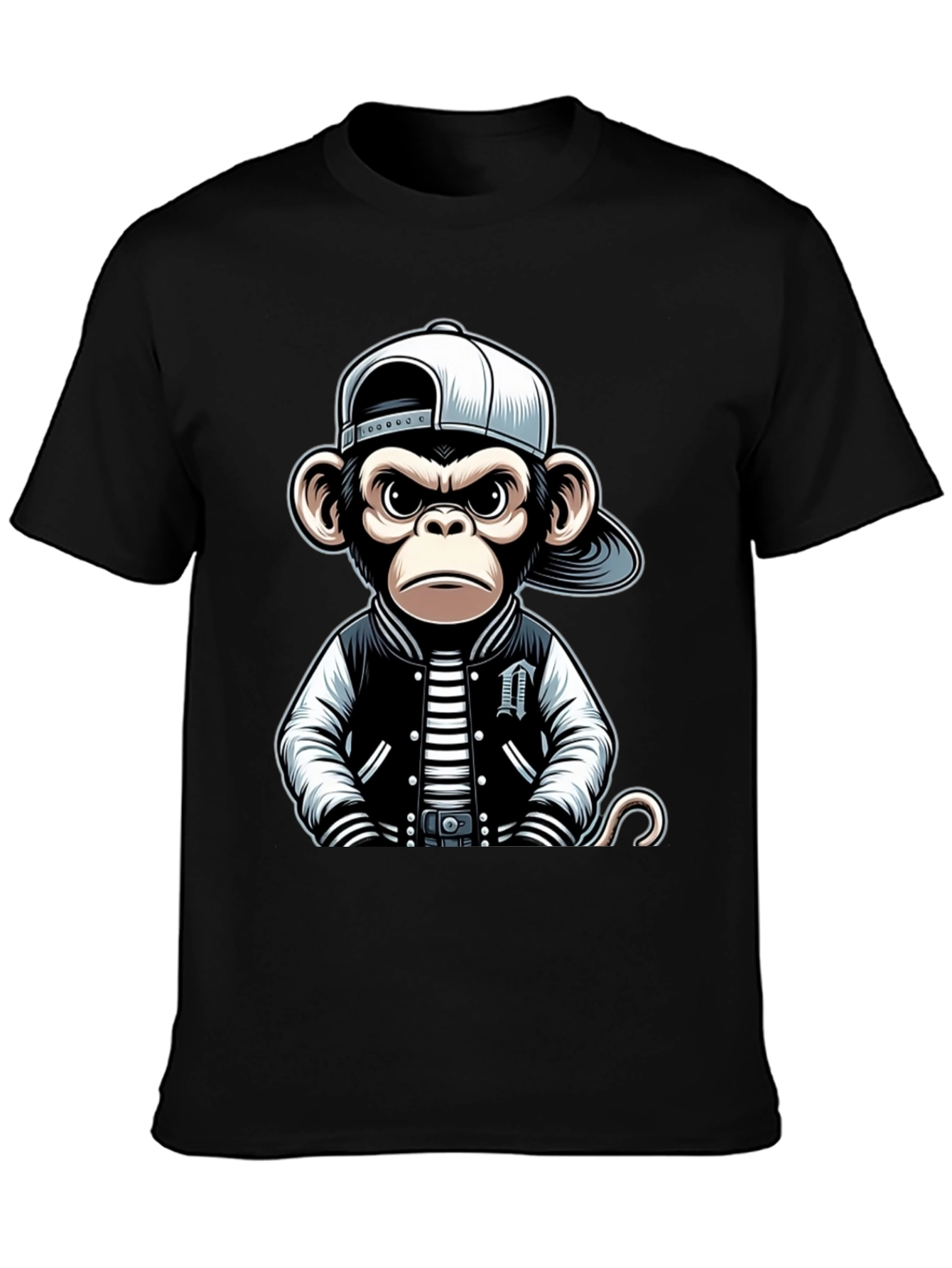 Black Cool Monkey T-Shirt view 3