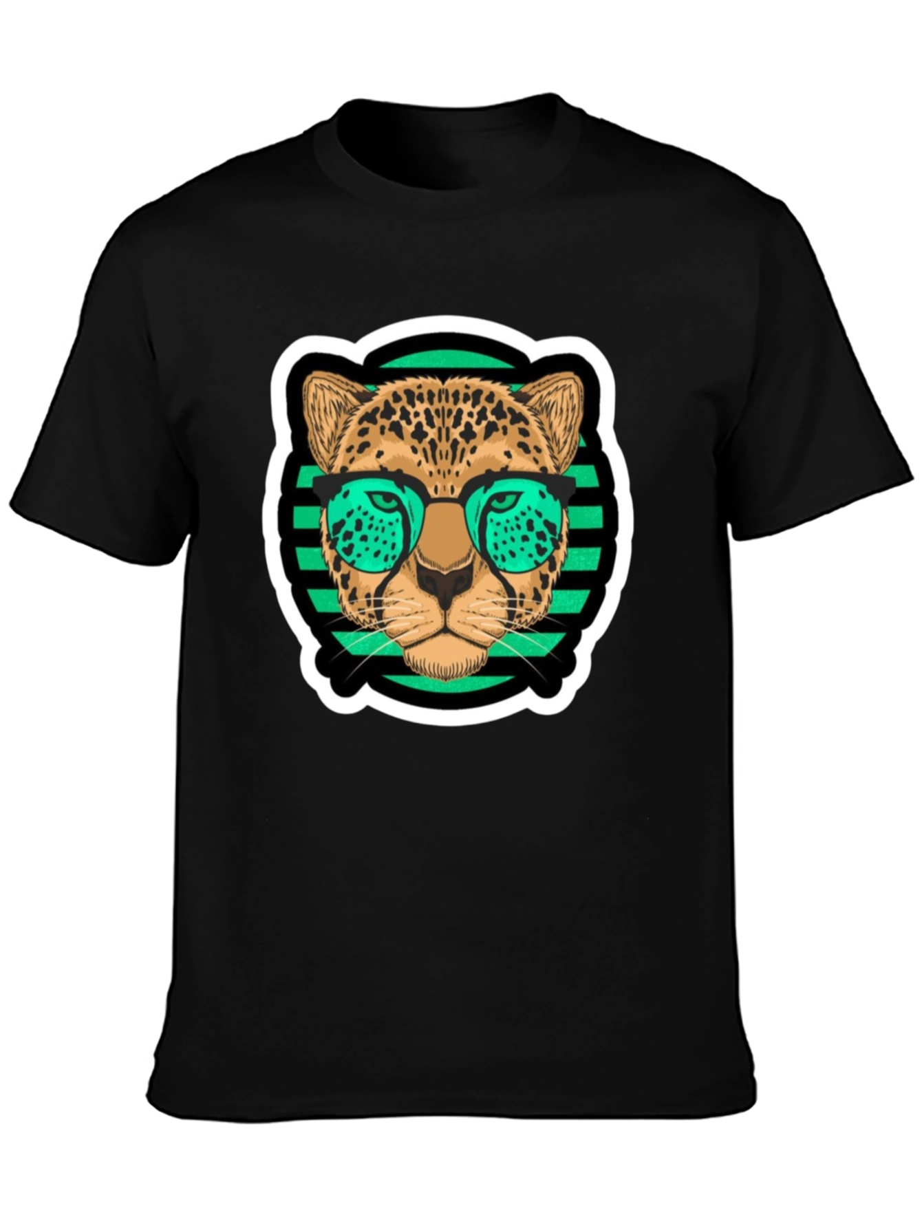 Black Cool Leopard T-Shirt view 3