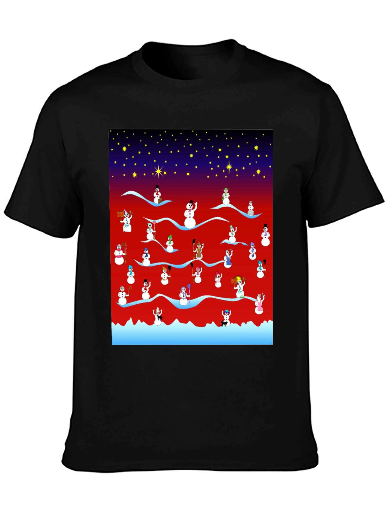 Festive Snowman Scene Tee - 3