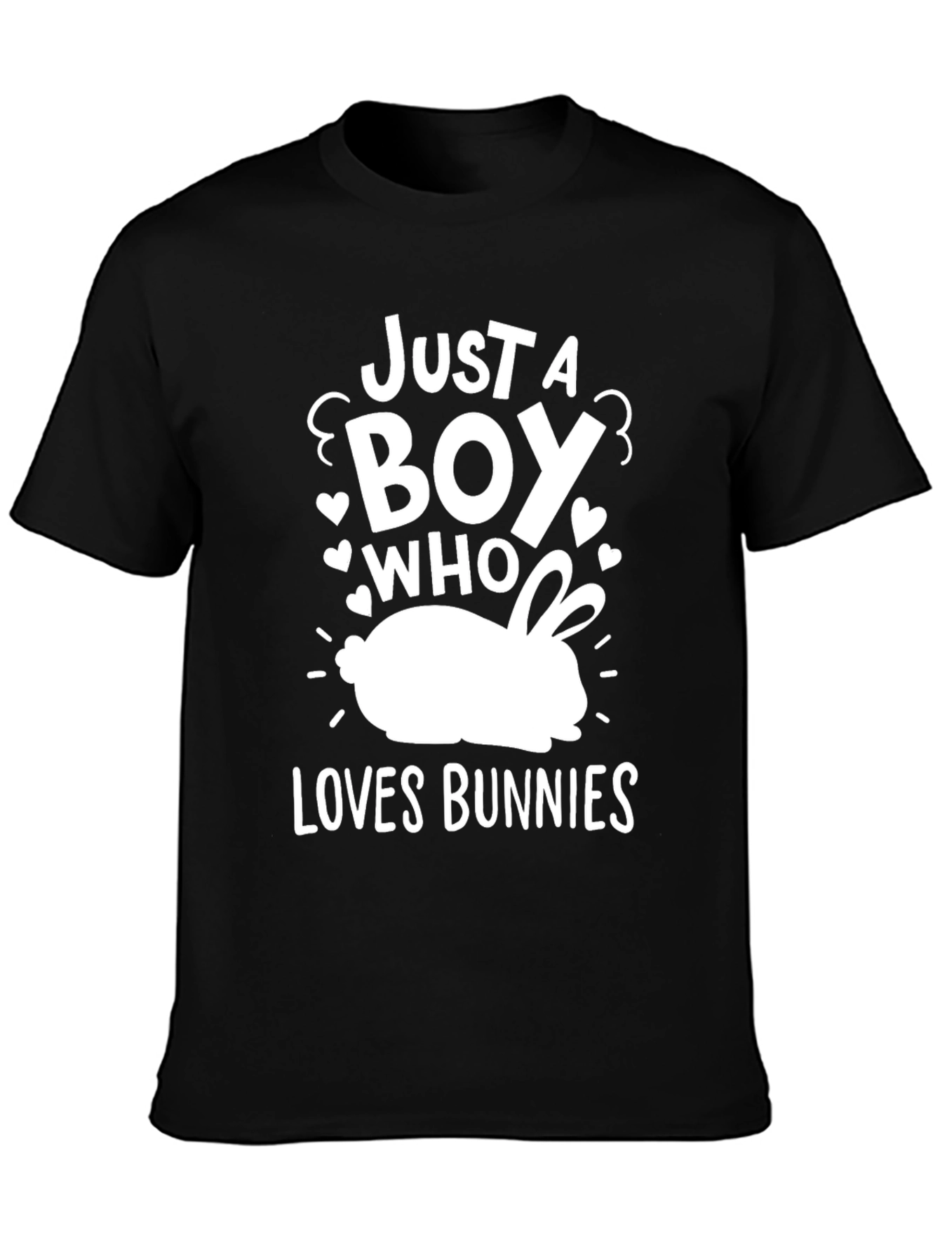 Black Boy Loves Bunnies T-Shirt view 3