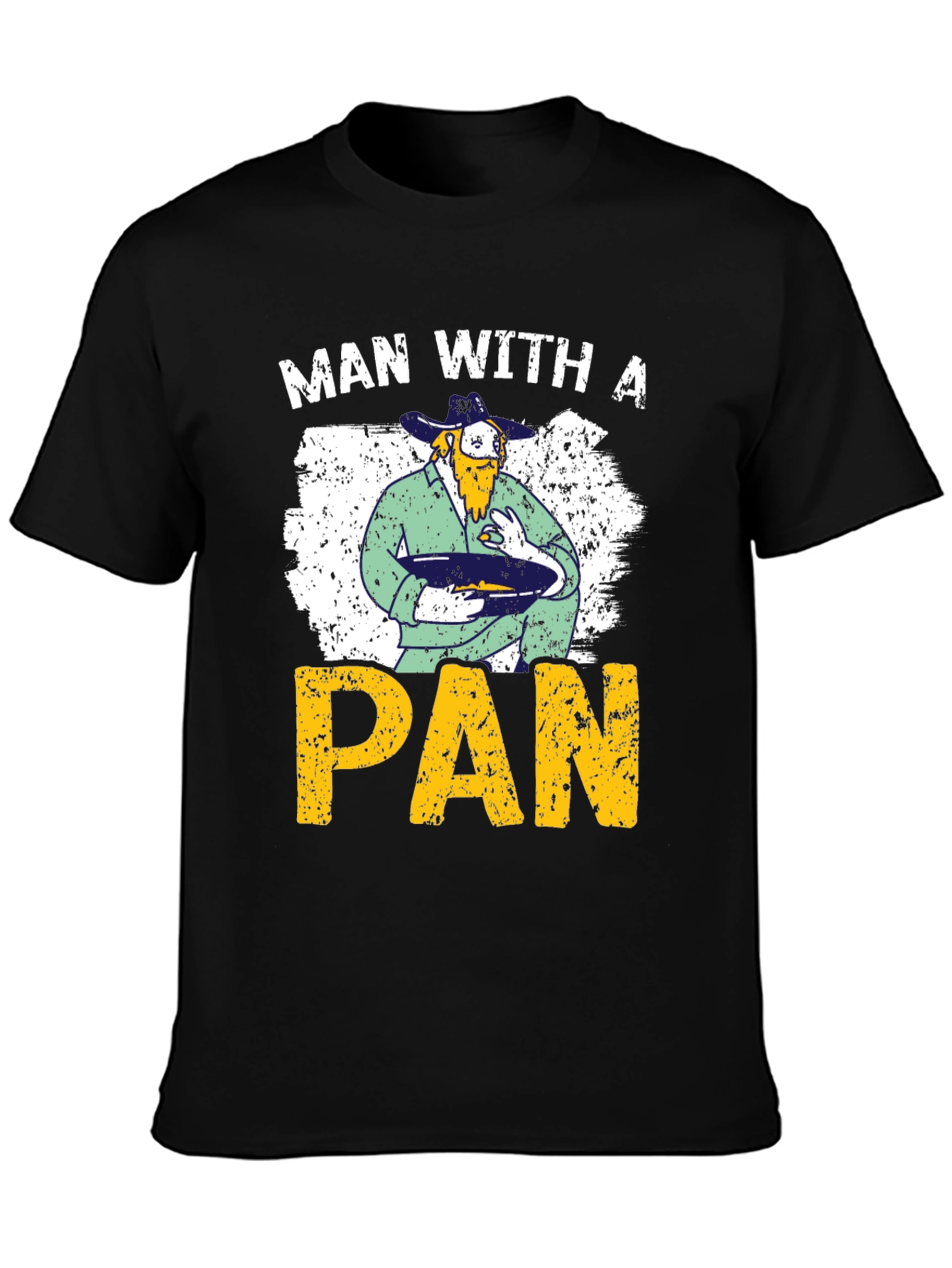 Black Man with a Pan Novelty T-Shirt view 3