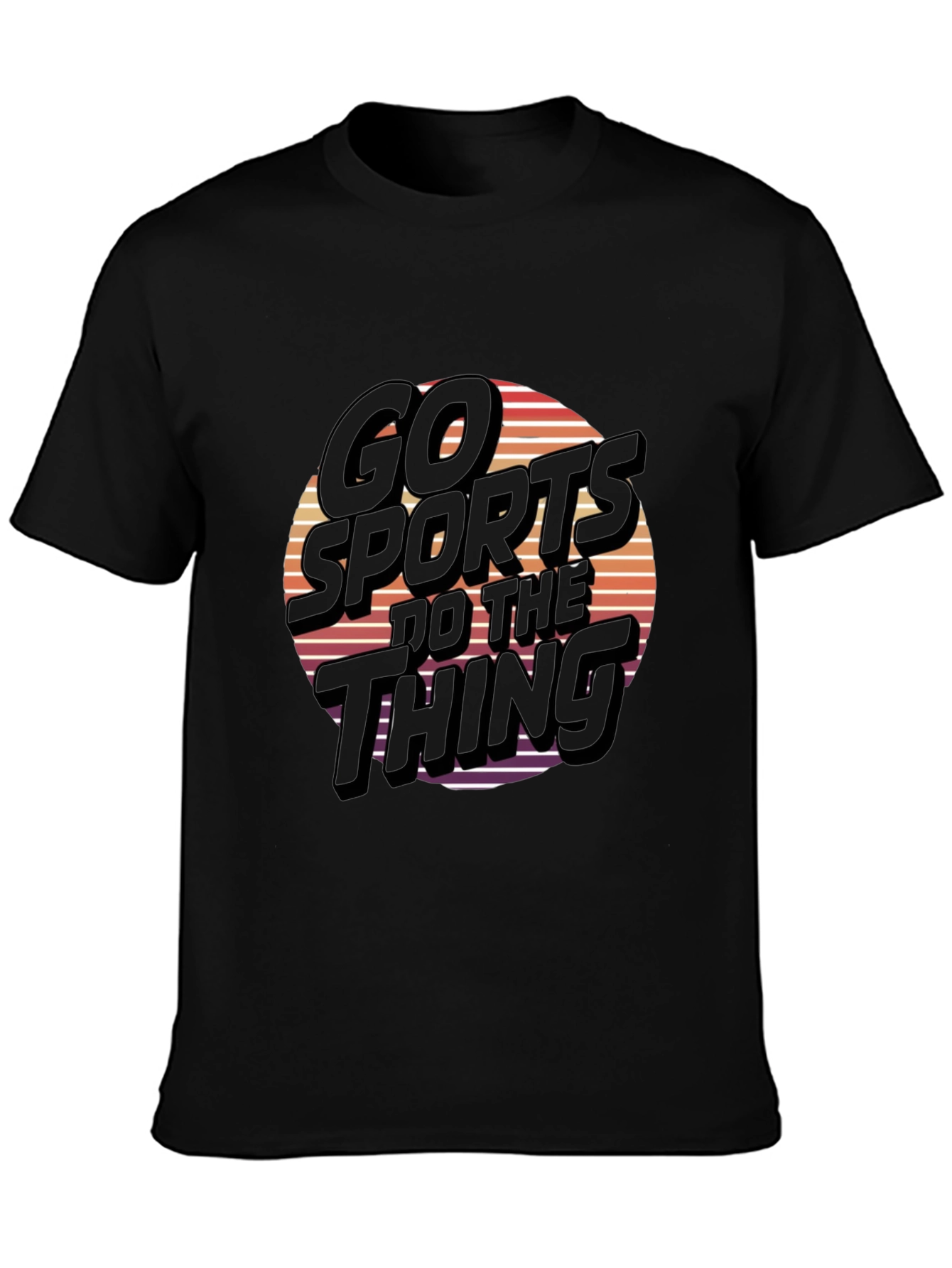 Black Go Sports Do The Thing T-Shirt Graphic Novelty Tee view 3