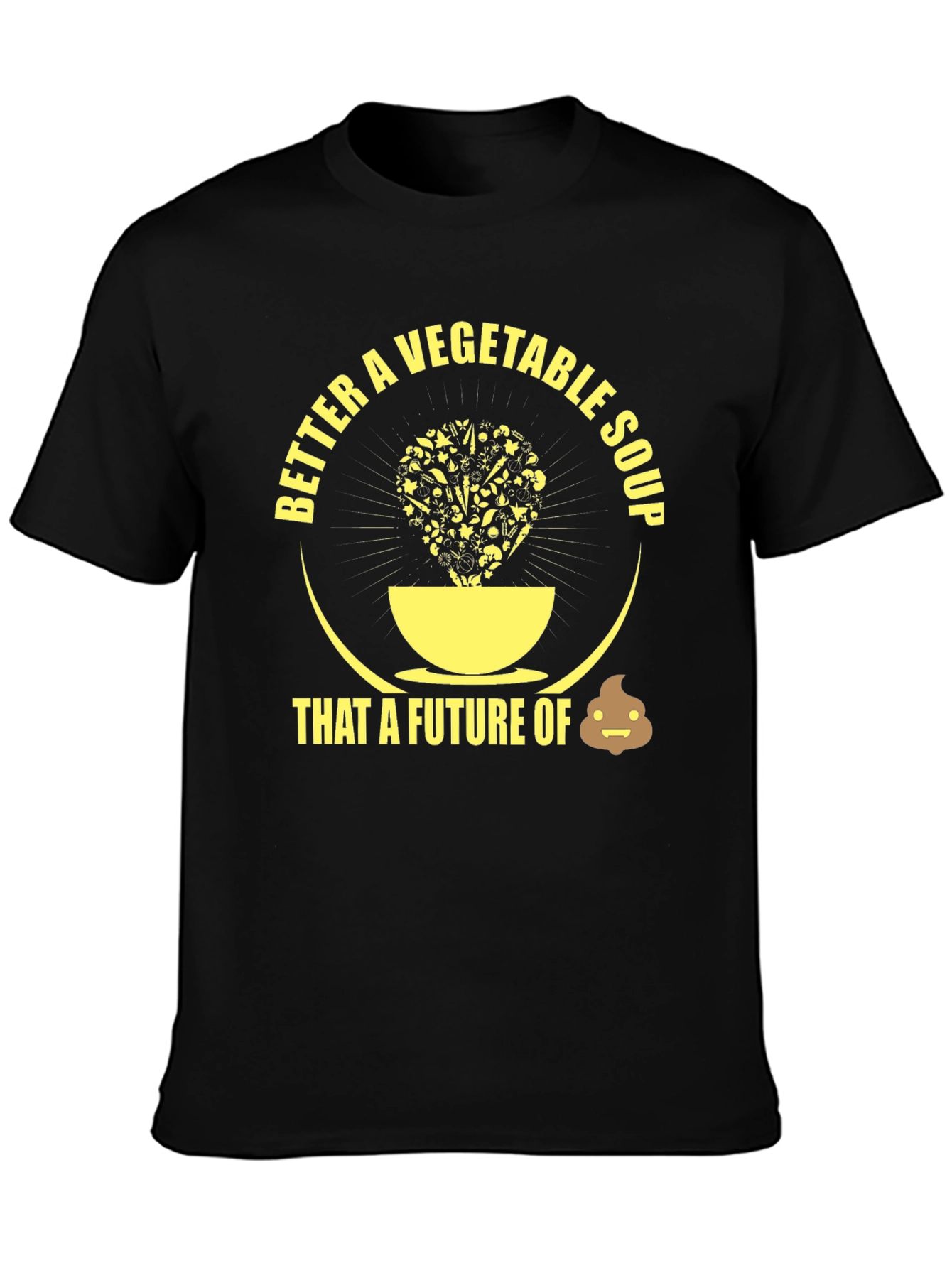 Black Vegetable Soup T-Shirt - Funny Foodie Tee view 3