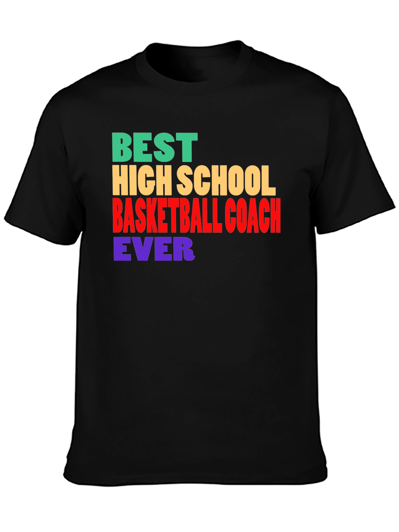 Black Best Basketball Coach Ever T-Shirt view 3