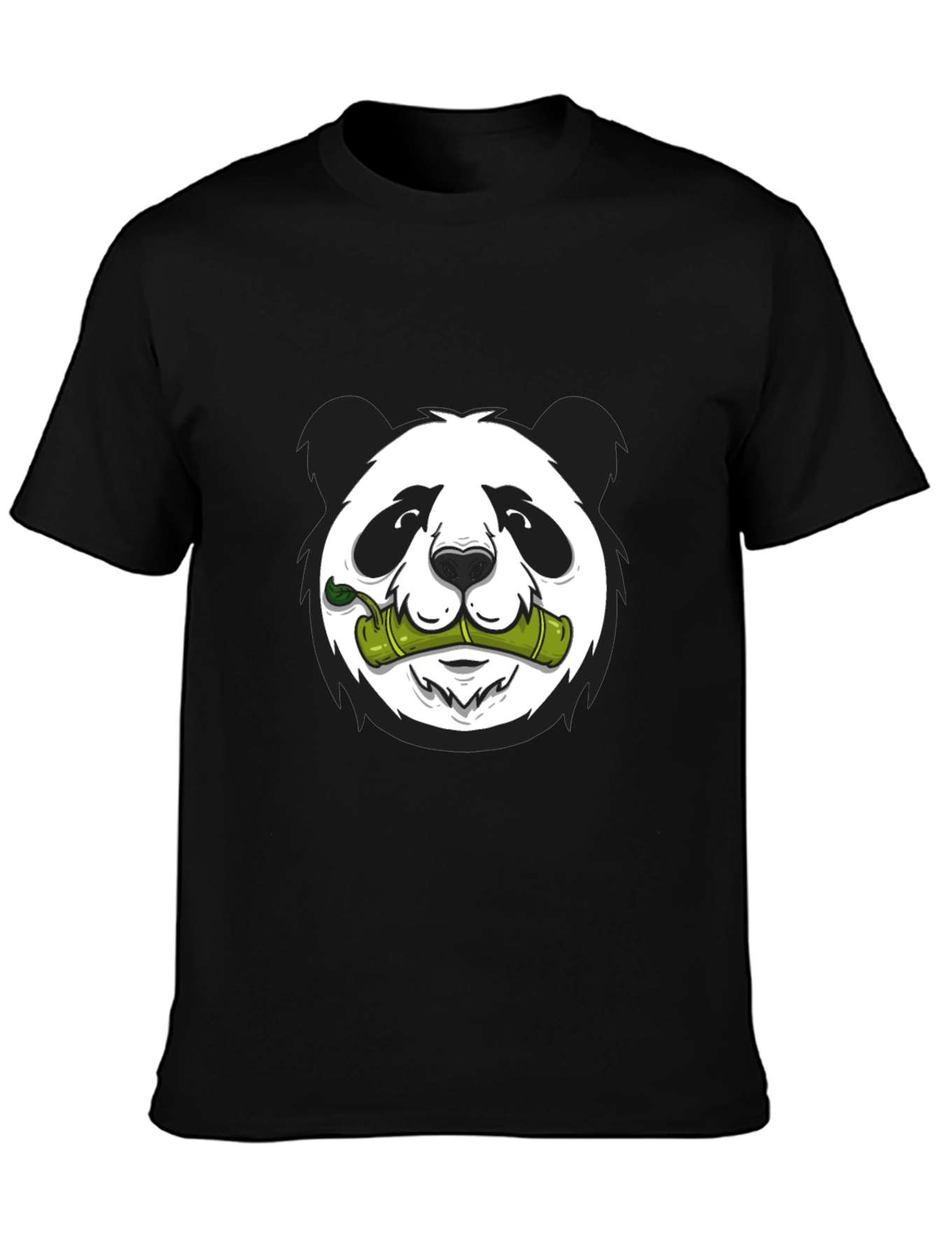 Black Panda Bamboo Graphic Tee - Cool Casual Comfort view 3