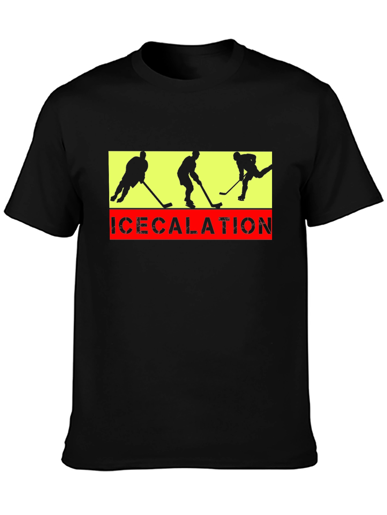 Black Icecalation Hockey T-Shirt view 3