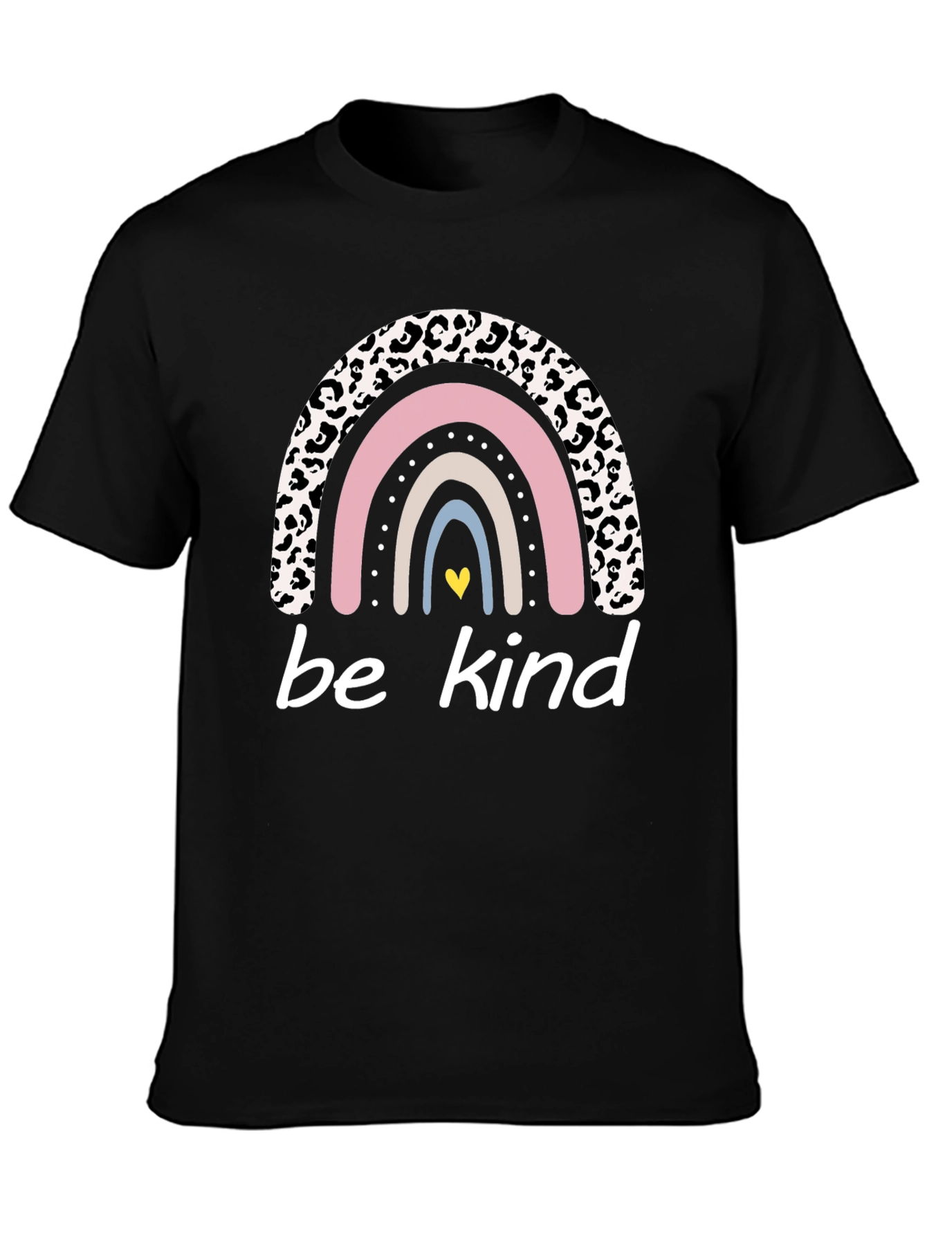 Black Be Kind Rainbow Graphic Tee view 3