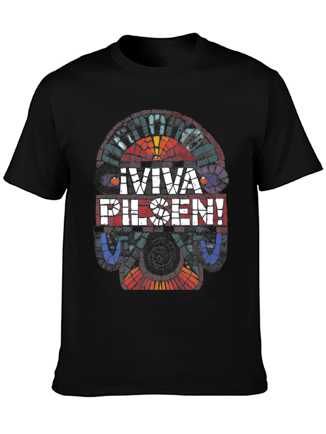 Black Viva Pilsen T-Shirt - Unique Graphic Tee view 3