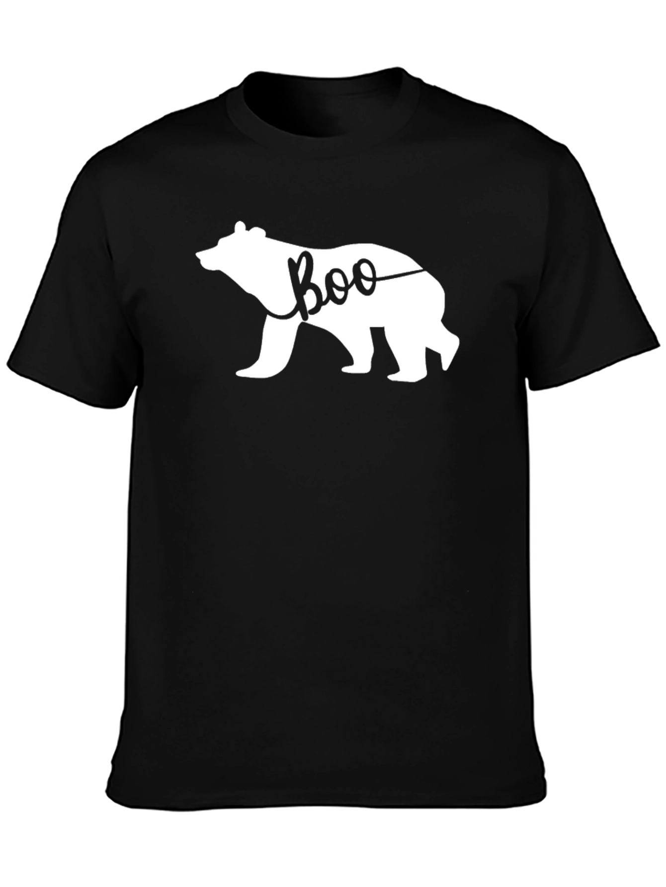 Black Boo Bear Black T-Shirt - Halloween Spooky Season view 3