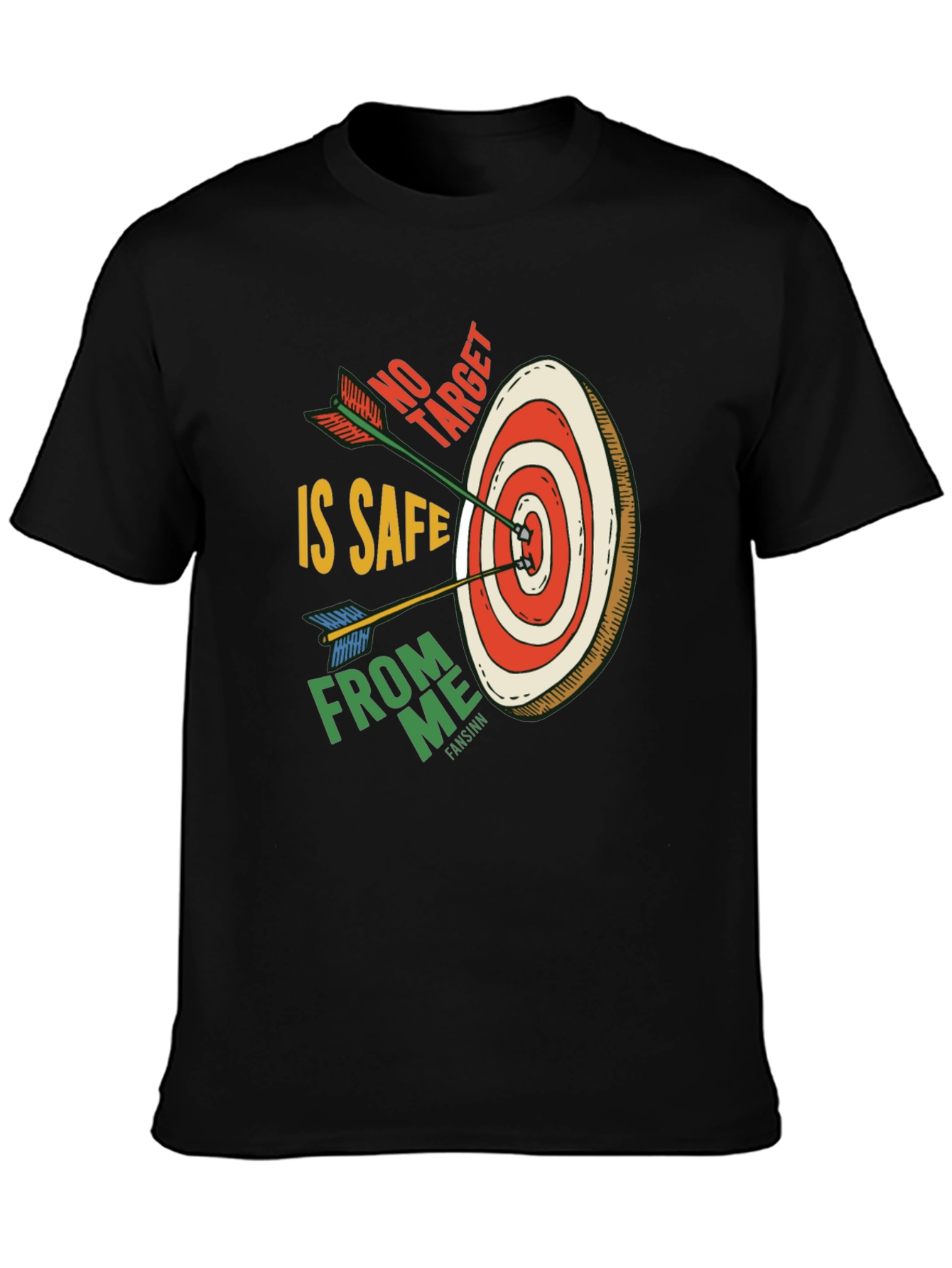 Black Target Practice Graphic Tee: No Target is Safe view 3