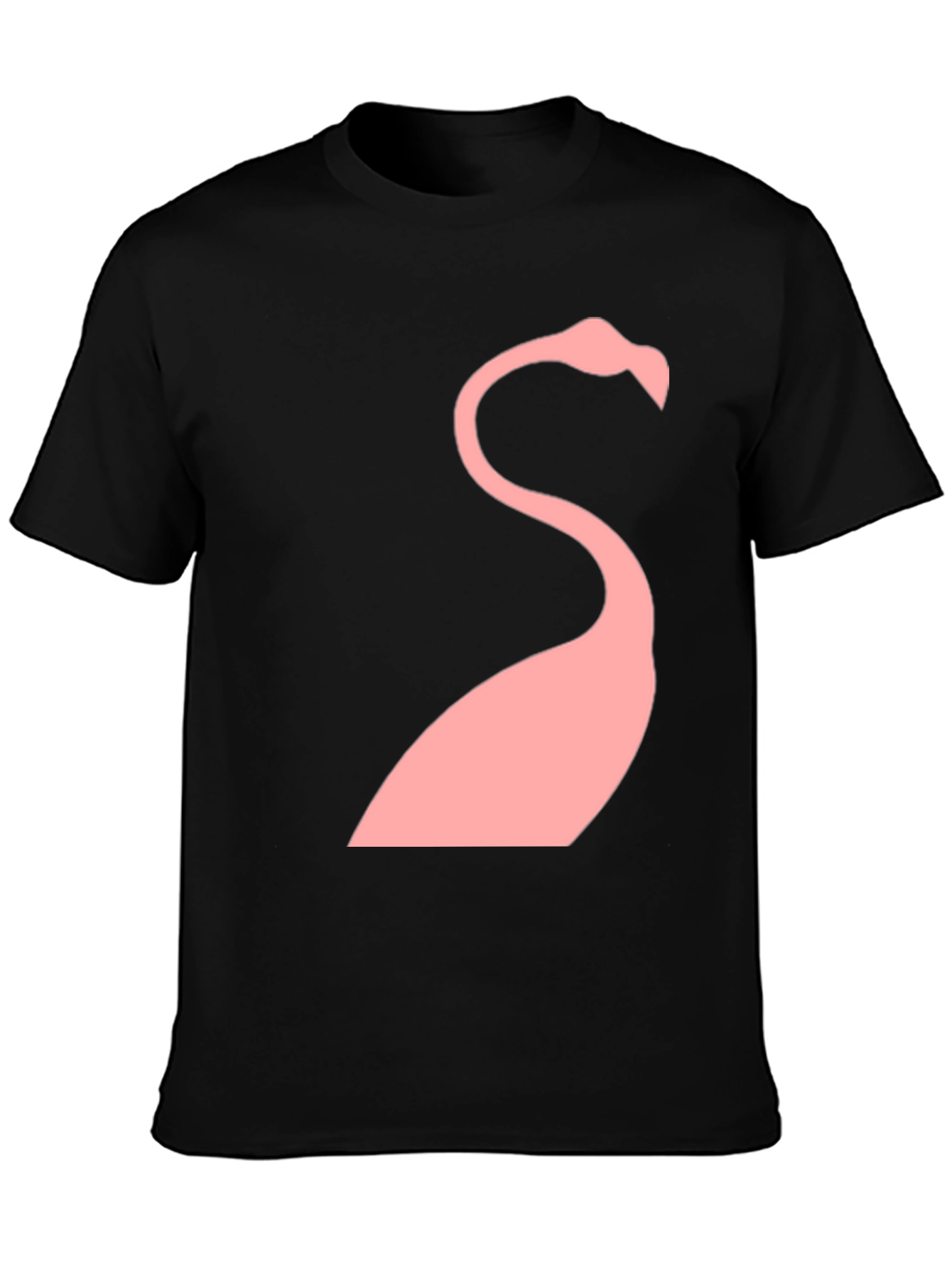 Black Men's Black Flamingo Graphic Tee view 3