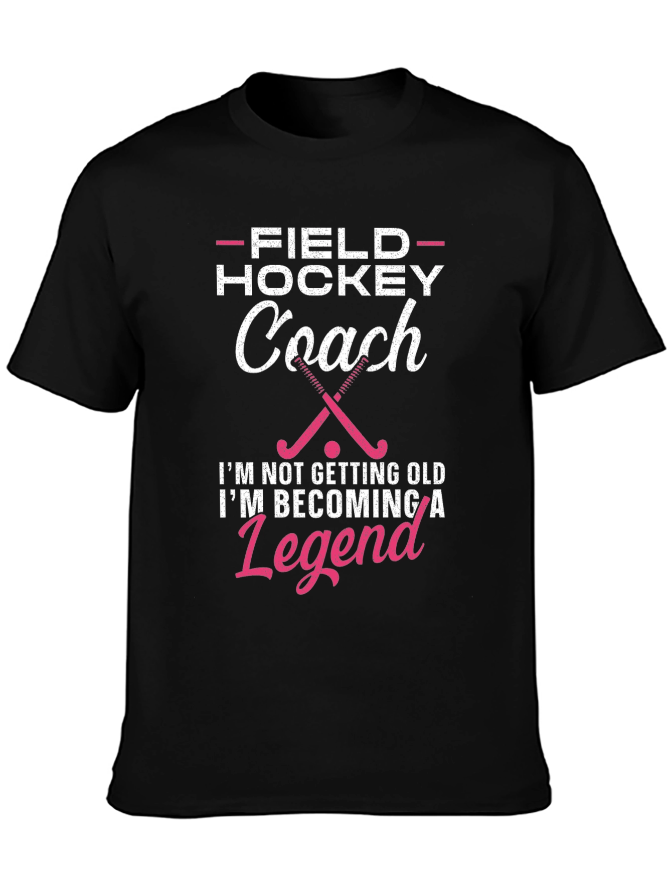 Black Field Hockey Coach Legend T-Shirt view 3