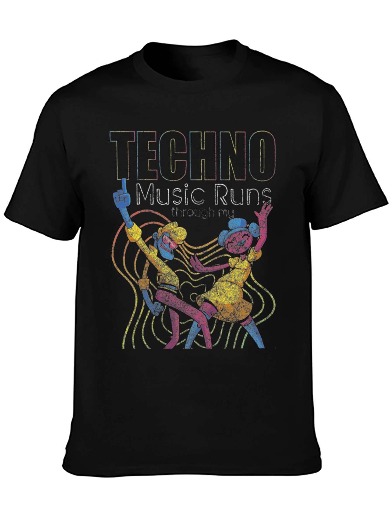 Techno Music Graphic T-Shirt - Dance Your Heart Out - 3