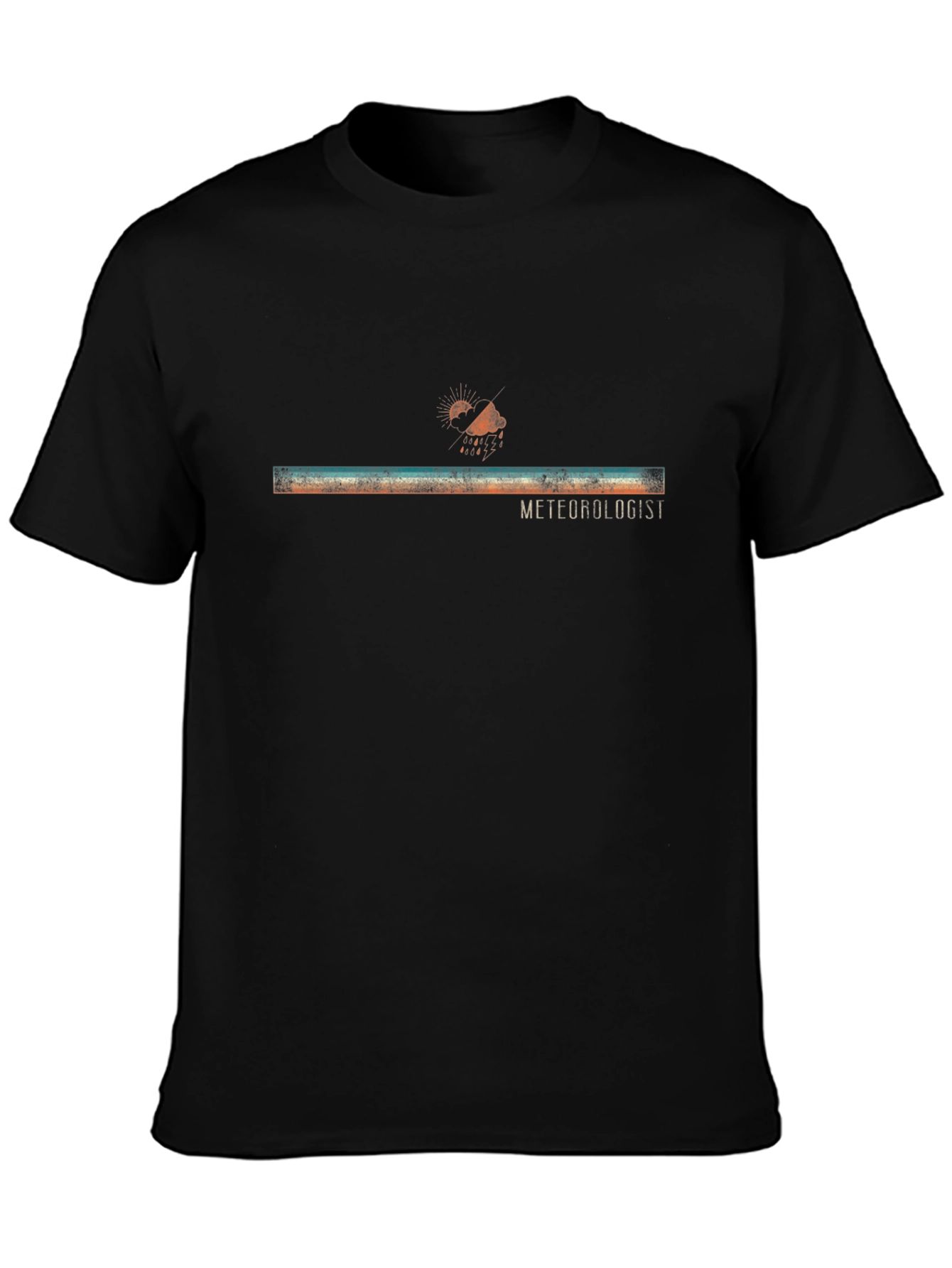 Black Meteorologist Graphic T-Shirt - Weather Science Tee view 3