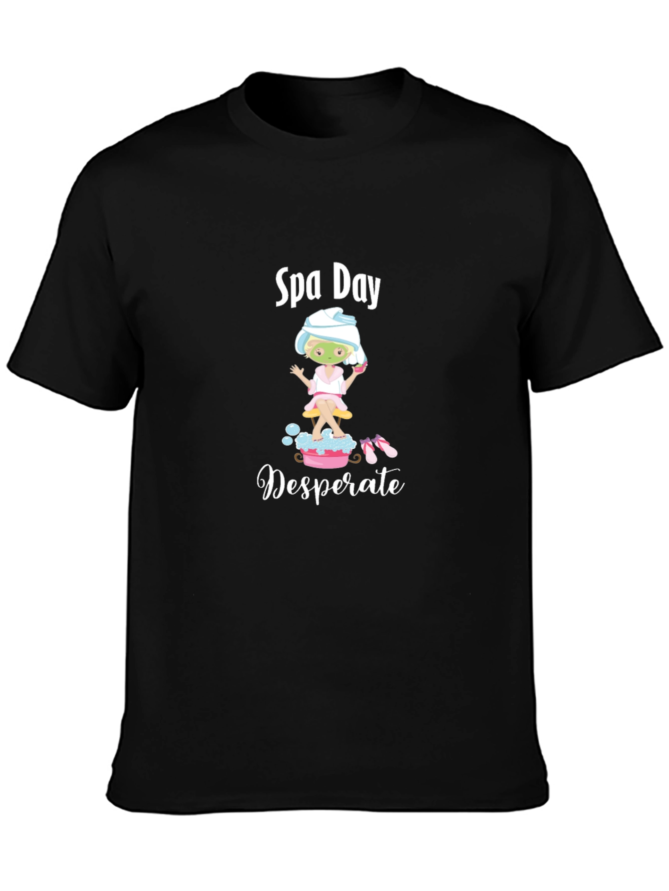 Black Spa Day Graphic Tee - Relax and Unwind! view 3