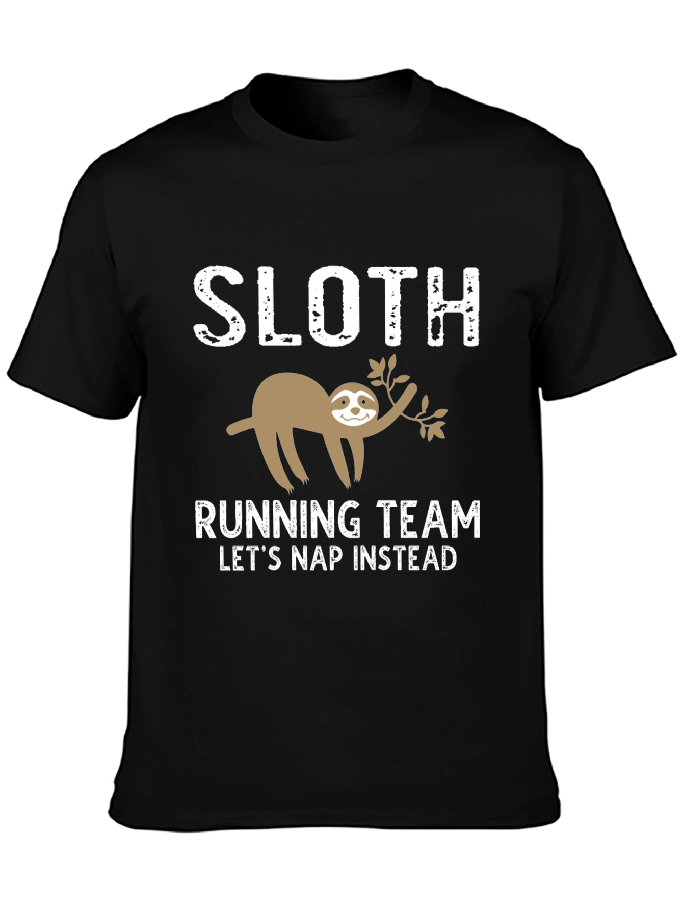 Black Sloth Running Team Black Graphic T-Shirt view 3