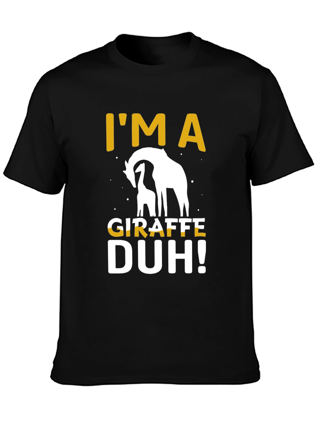 Black I'm a Giraffe Duh! Novelty Graphic Tee view 3