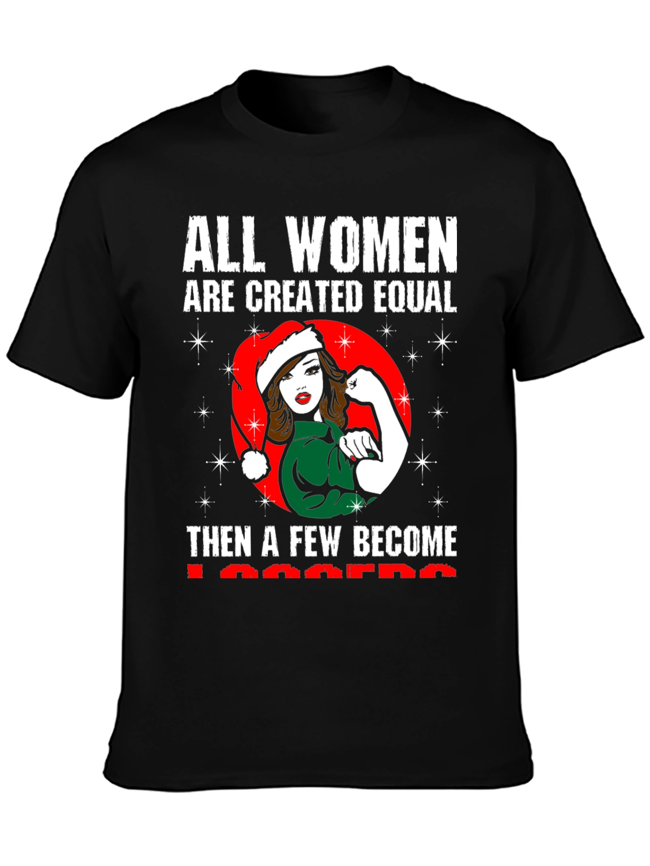 Black All Women Are Created Equal T-Shirt view 3