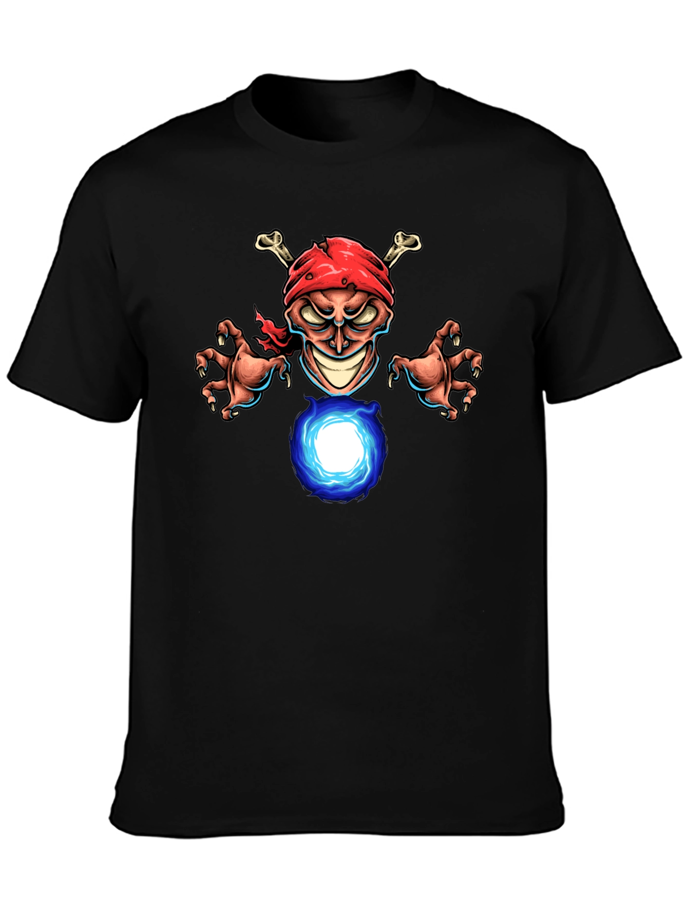 Black Pirate Wizard Graphic T-Shirt view 3
