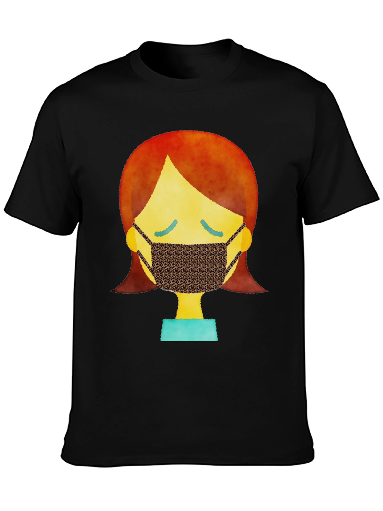 Black Masked Character Graphic Tee - Unisex view 3