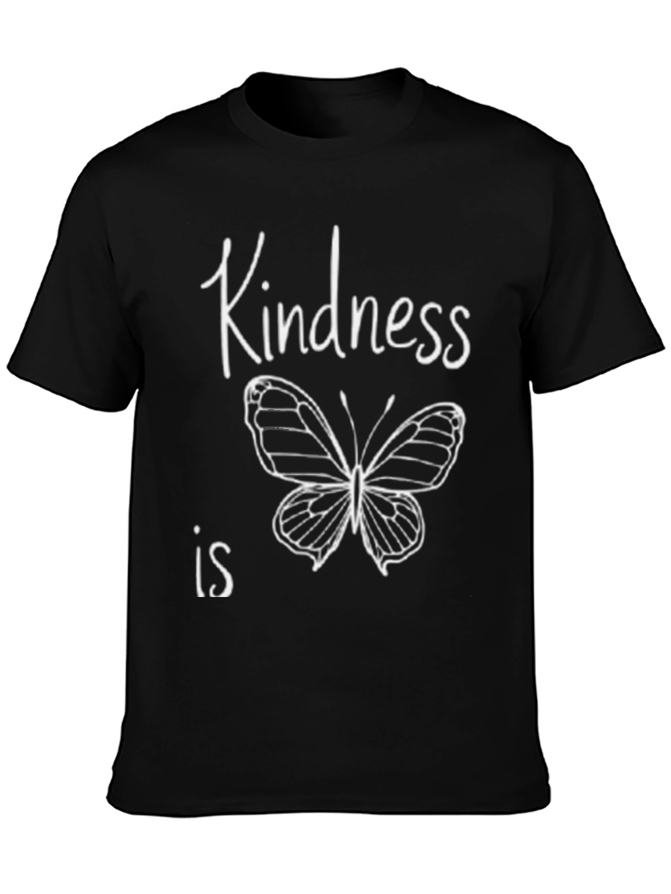 Black Kindness Butterfly Graphic Tee view 3