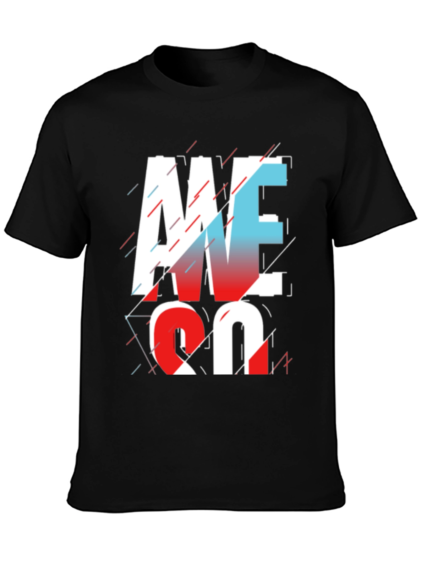 Black Awesome Graphic Print T-Shirt - Black view 3