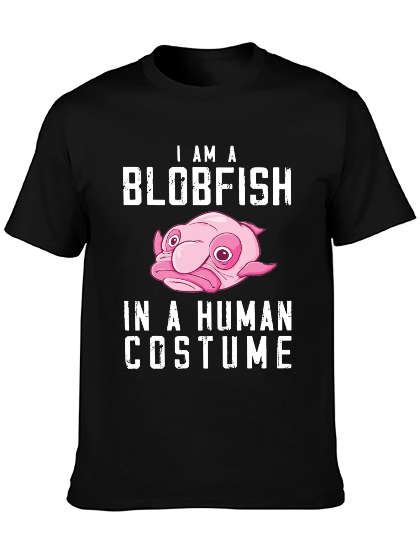Black Blobfish in Human Costume T-Shirt view 3