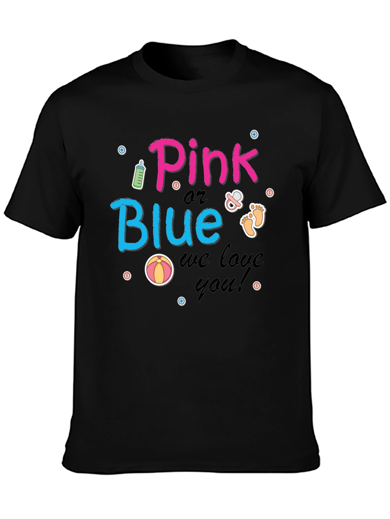 Pink or Blue Baby Shower T-Shirt - 3
