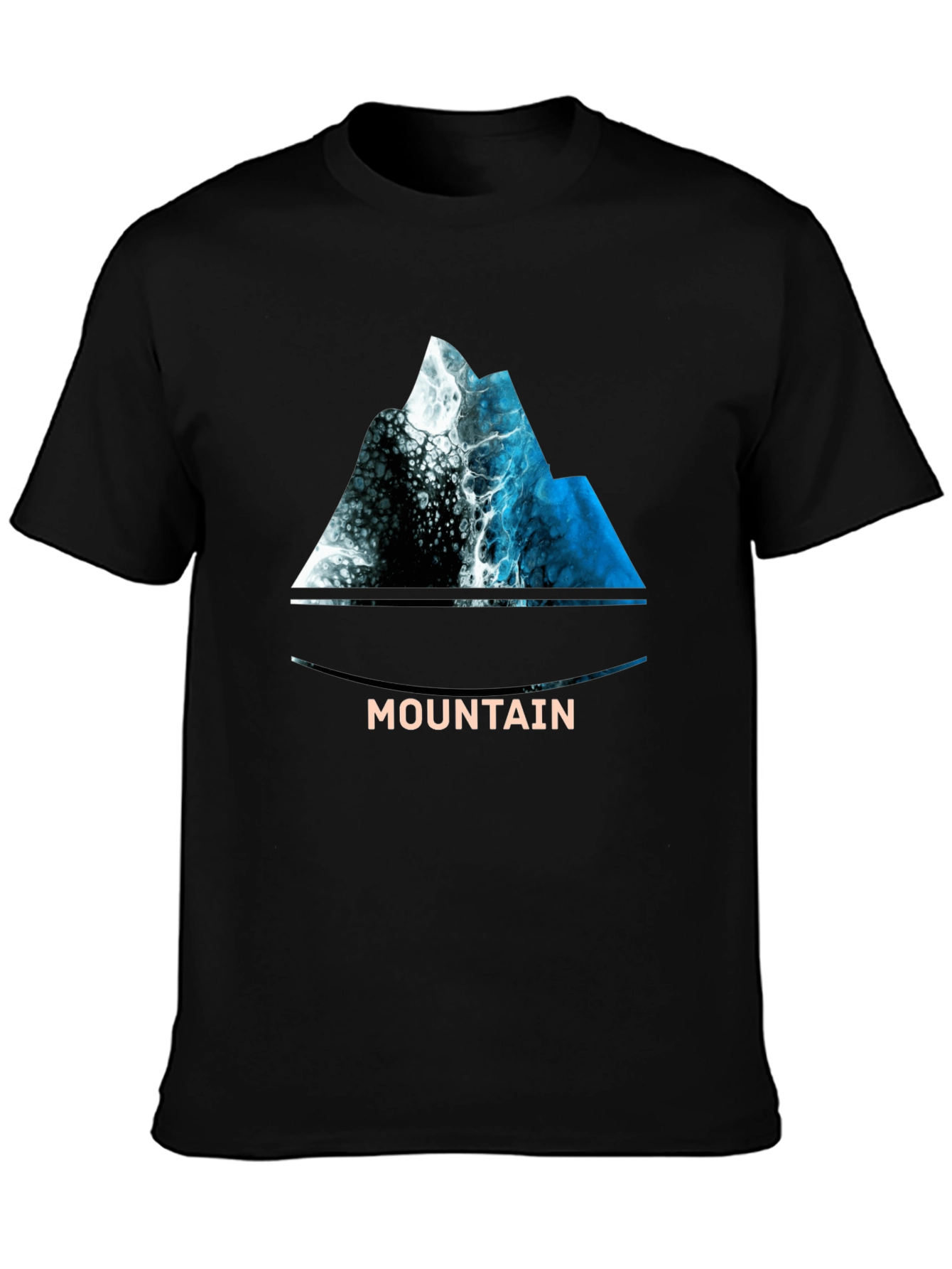 Black Mountain Graphic Print Black T-Shirt view 3