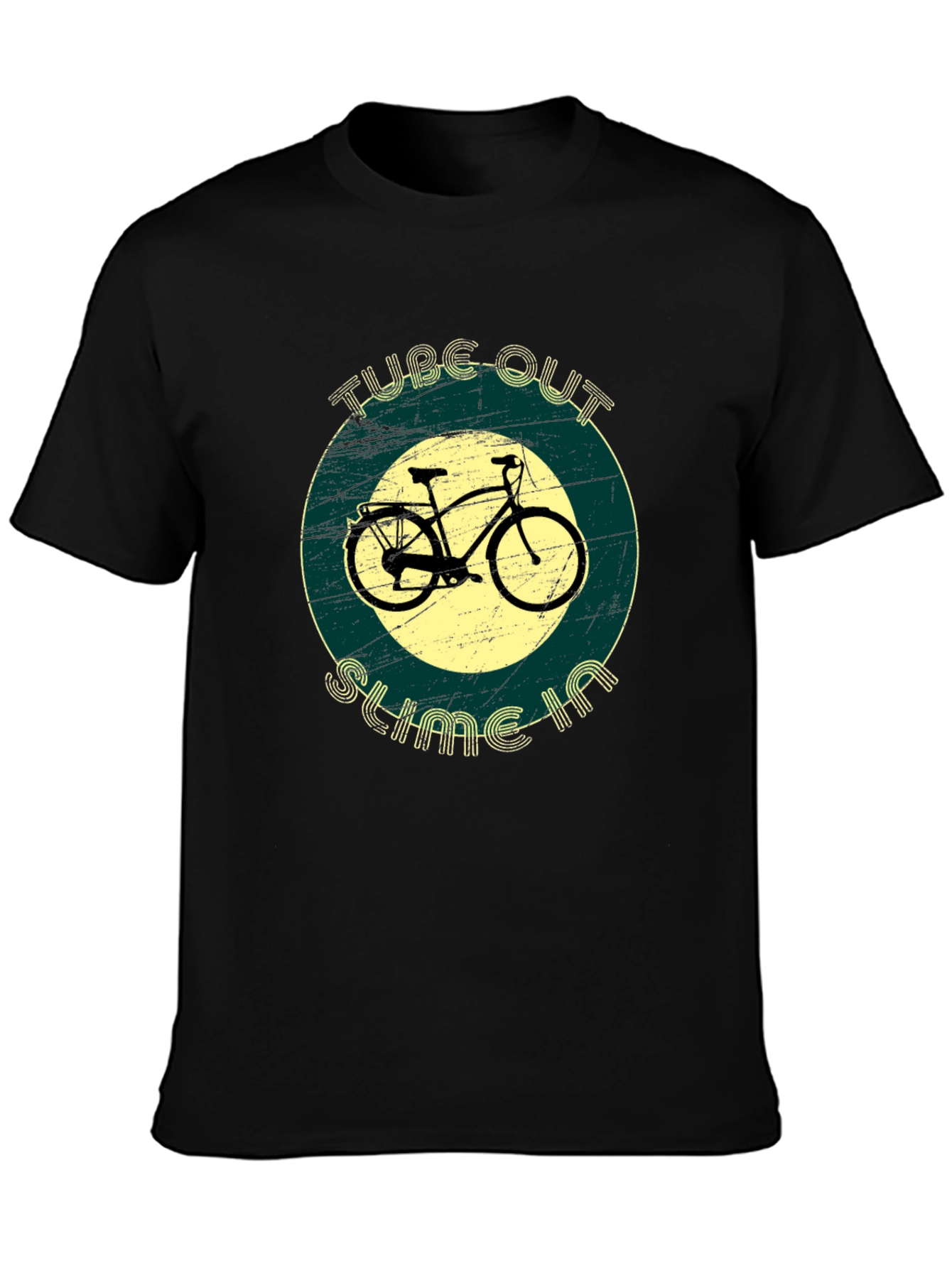 Vintage Bicycle T-Shirt - Tube Out Slime In - Cycling Tee - 3