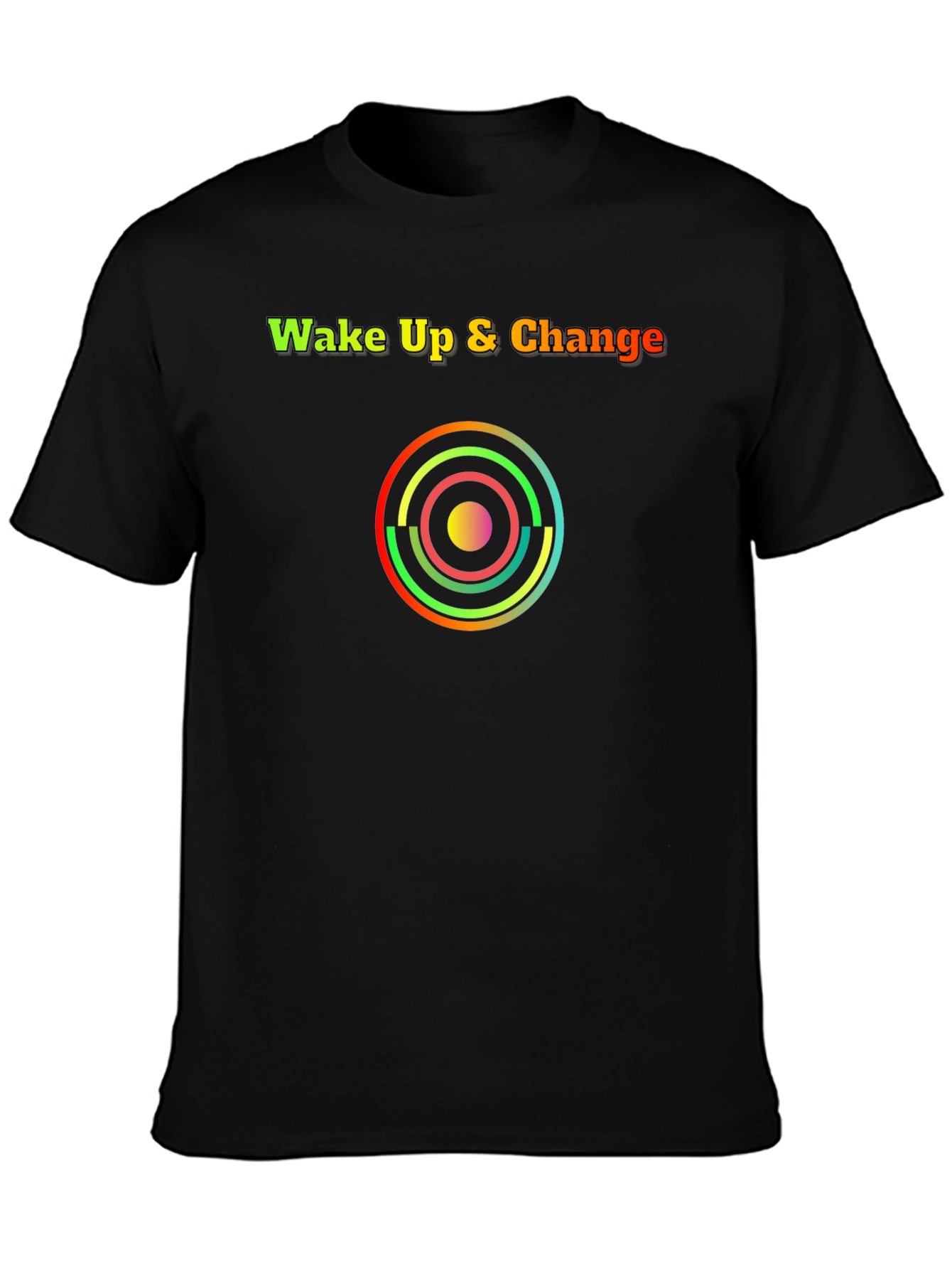 Black Wake Up & Change Graphic Tee view 3