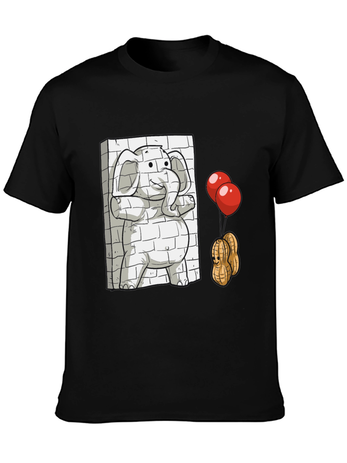 Black Elephant & Peanuts Graphic T-Shirt view 3