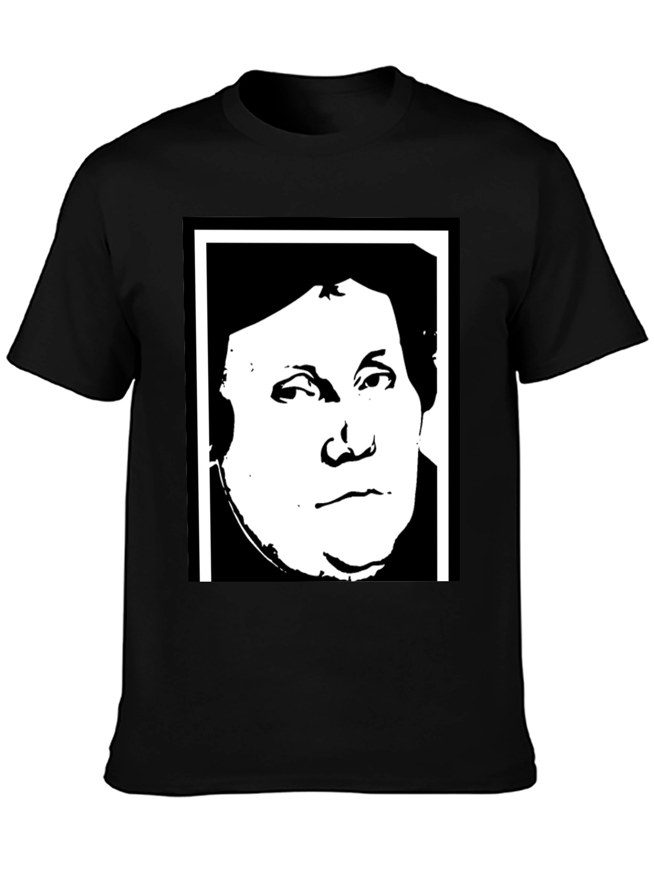 Black Martin Luther Graphic Tee - Black Unisex T-Shirt view 3