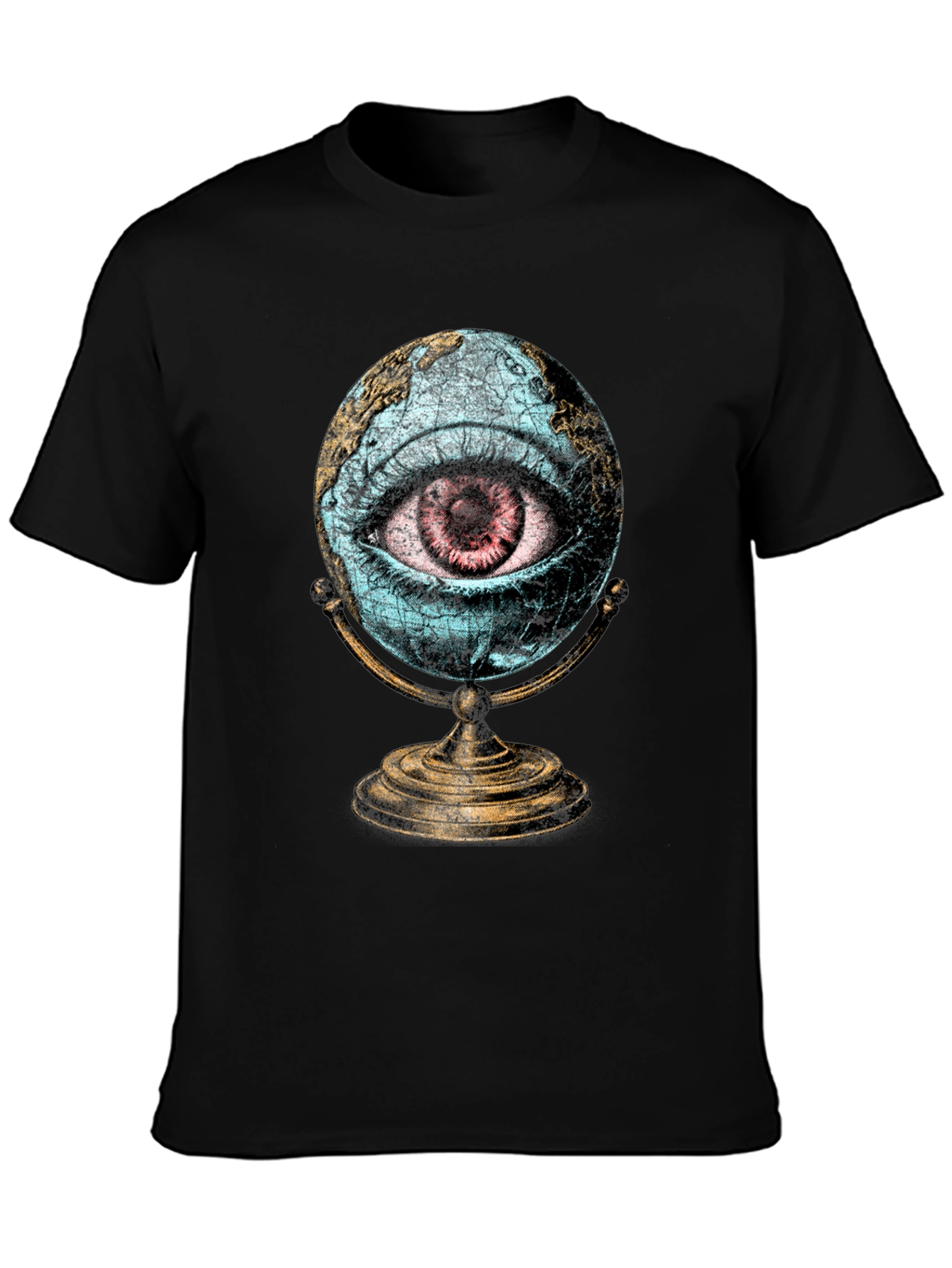 Black Eye of the World Graphic Tee - Black Cotton view 3