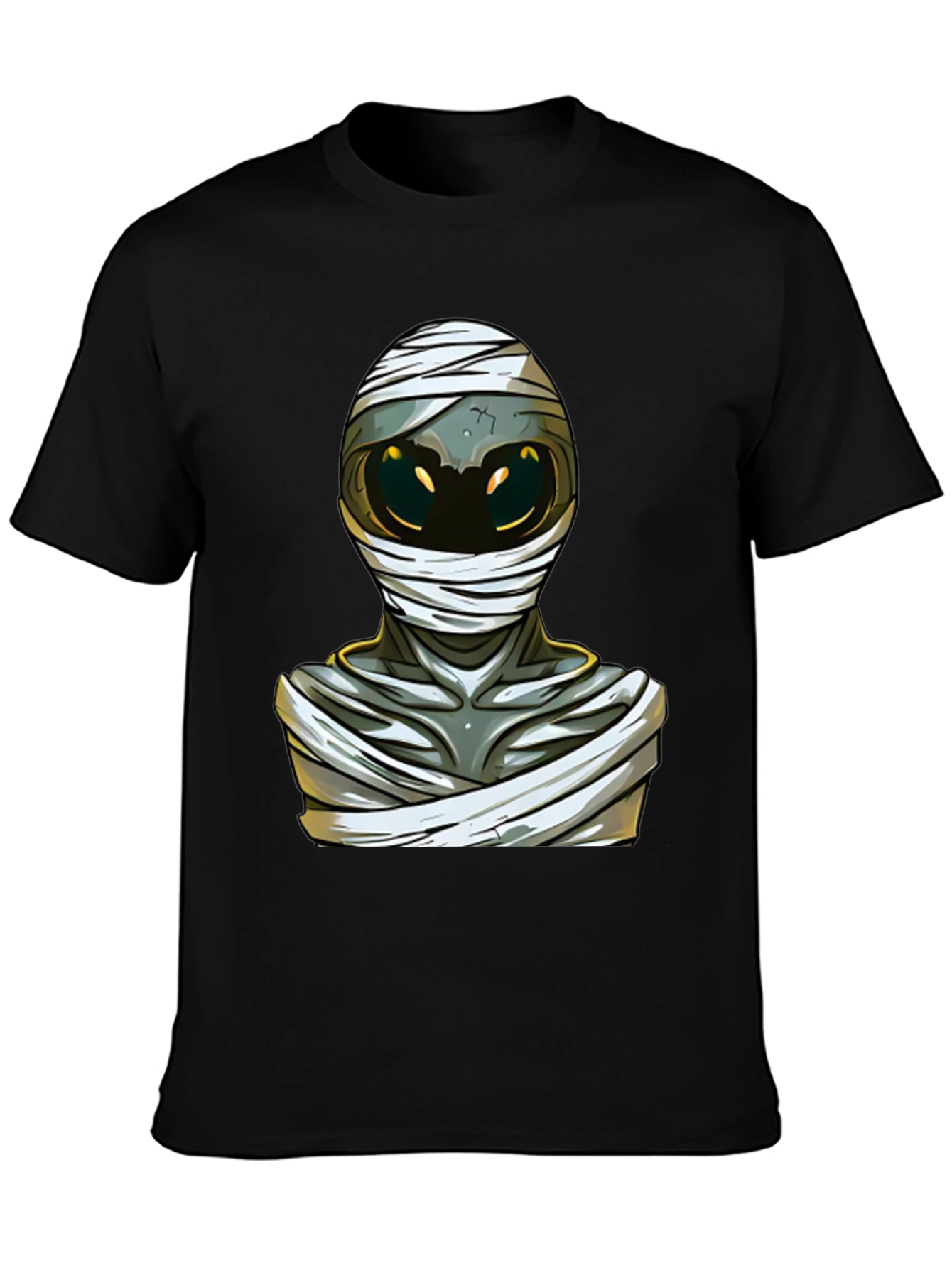 Black Mummy Graphic Tee - Unique Halloween Design view 3