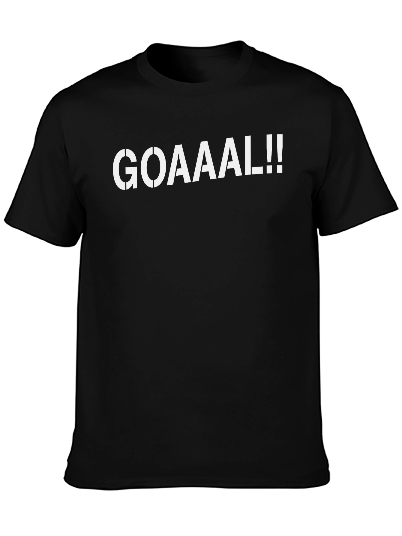 Black GOAAAL!! Graphic Tee - Soccer Fan T-Shirt view 3
