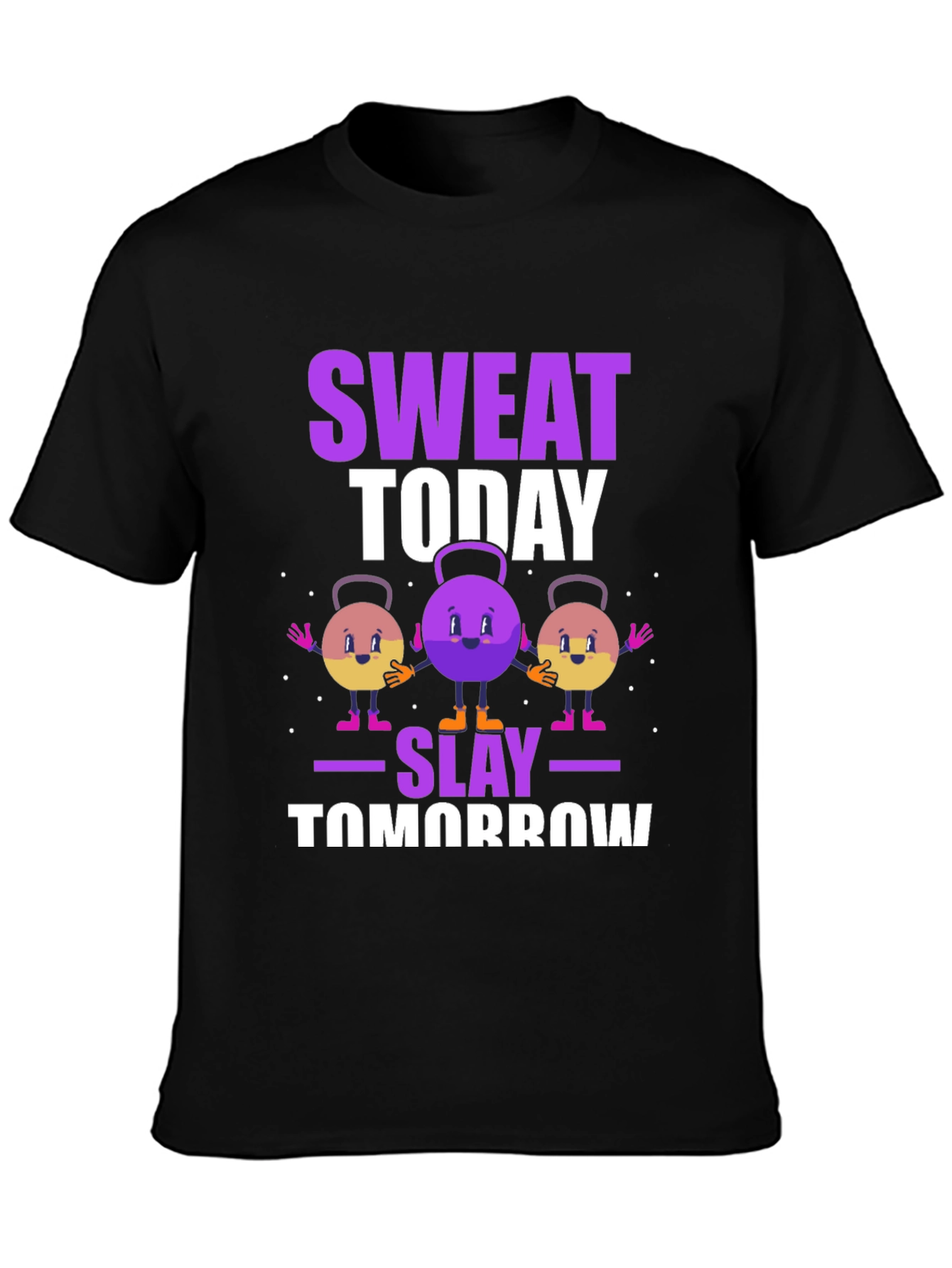 Black Sweat Today Slay Tomorrow Graphic Tee view 3