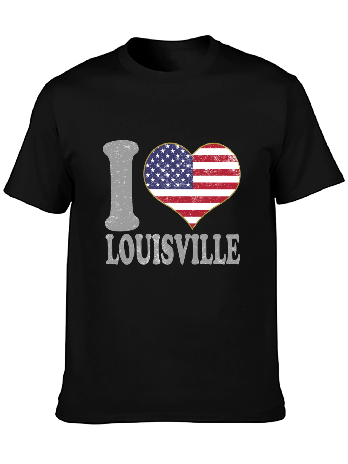 Black I Heart Louisville T-Shirt view 3