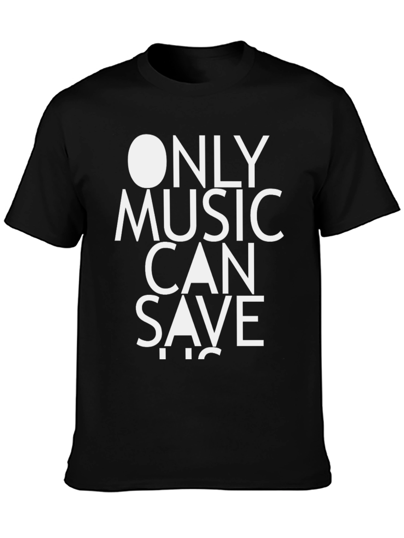 Black Music Can Save Us Black T-Shirt view 3