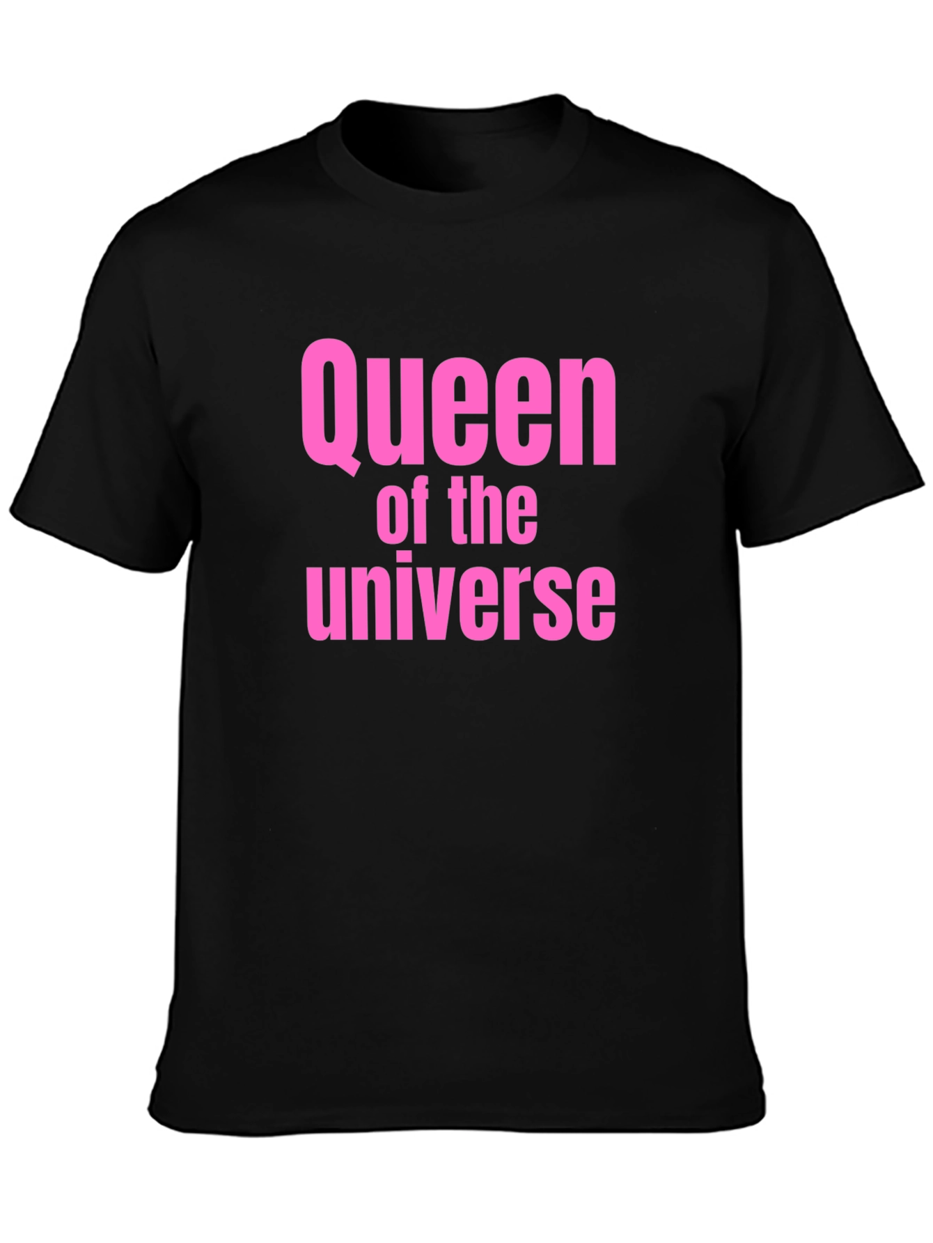 Black Queen of the Universe T-Shirt - Pink Graphic Tee view 3