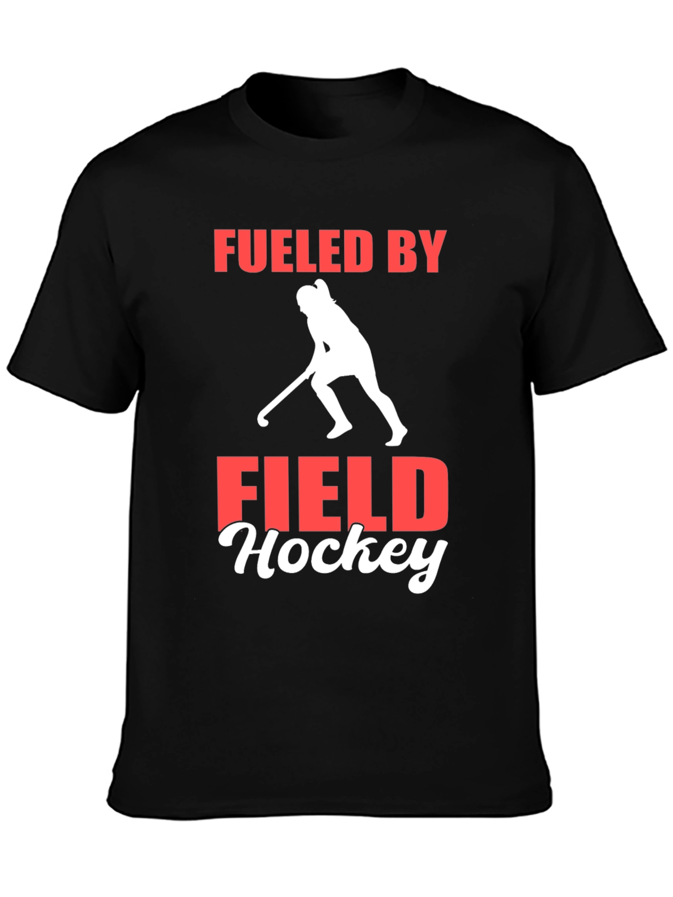 Black Fueled by Field Hockey T-Shirt view 3