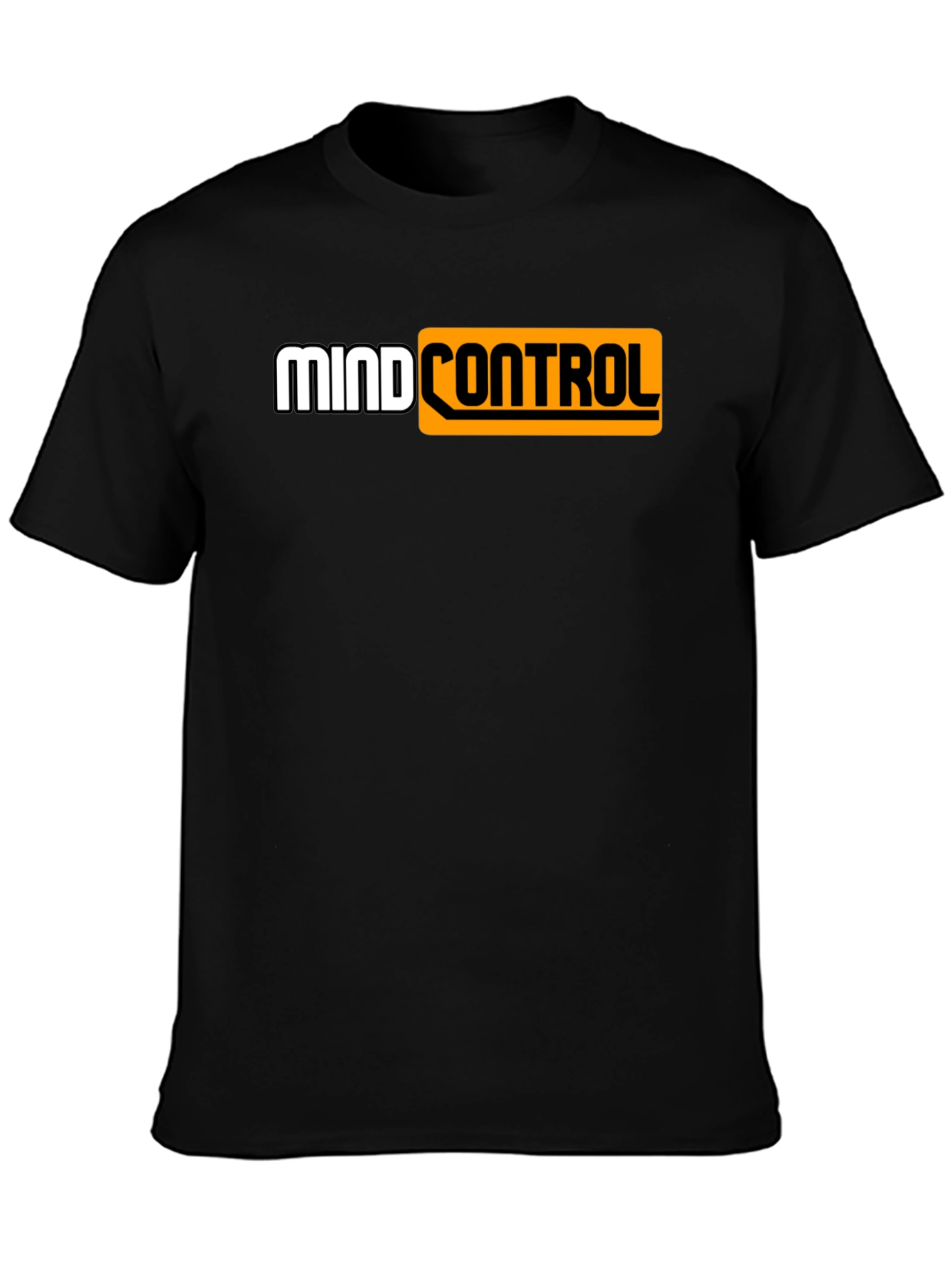 Black Mind Control Graphic Tee - Black Cotton T-Shirt view 3