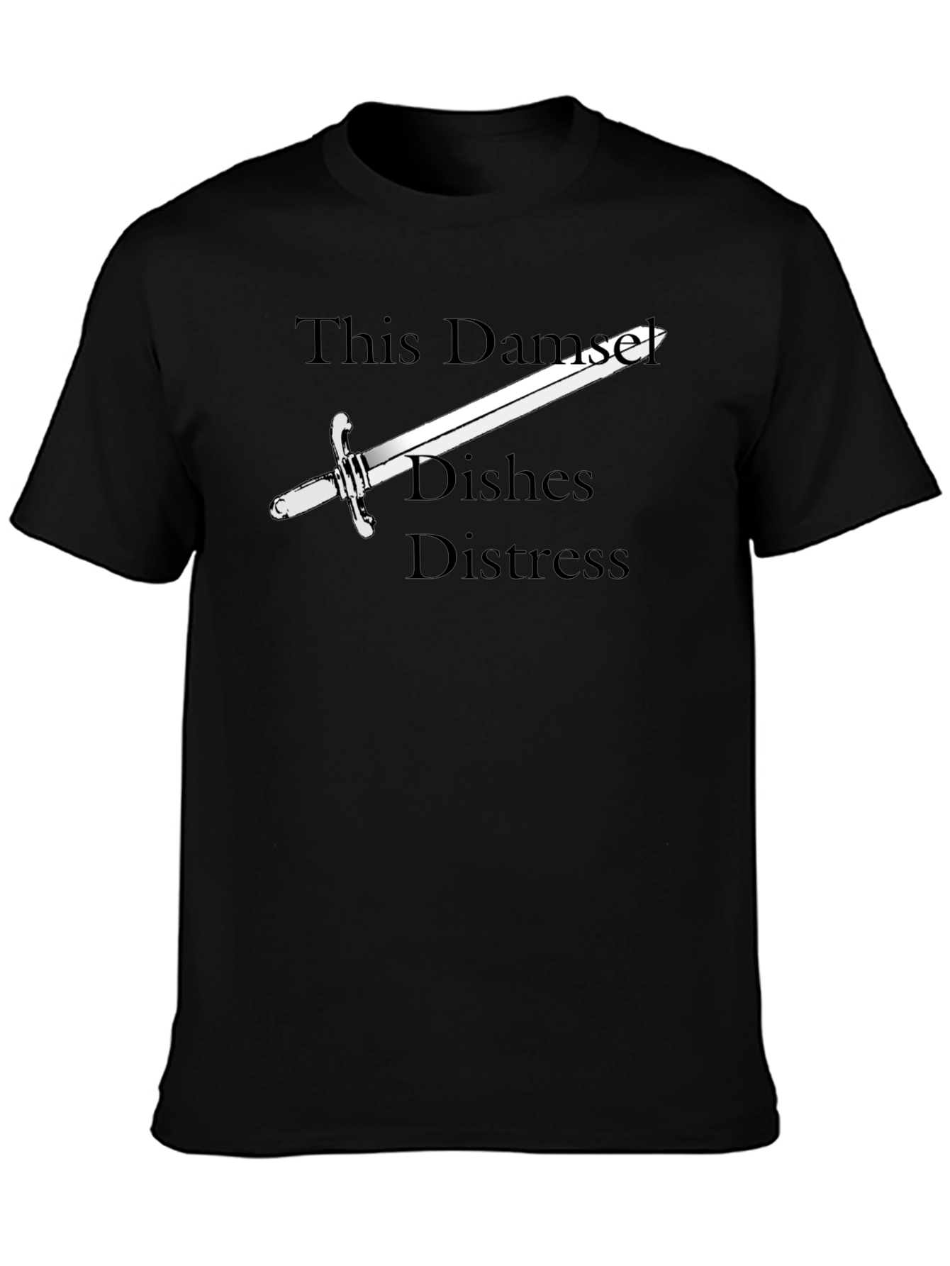 Black Damselfly Sword Graphic Tee view 3