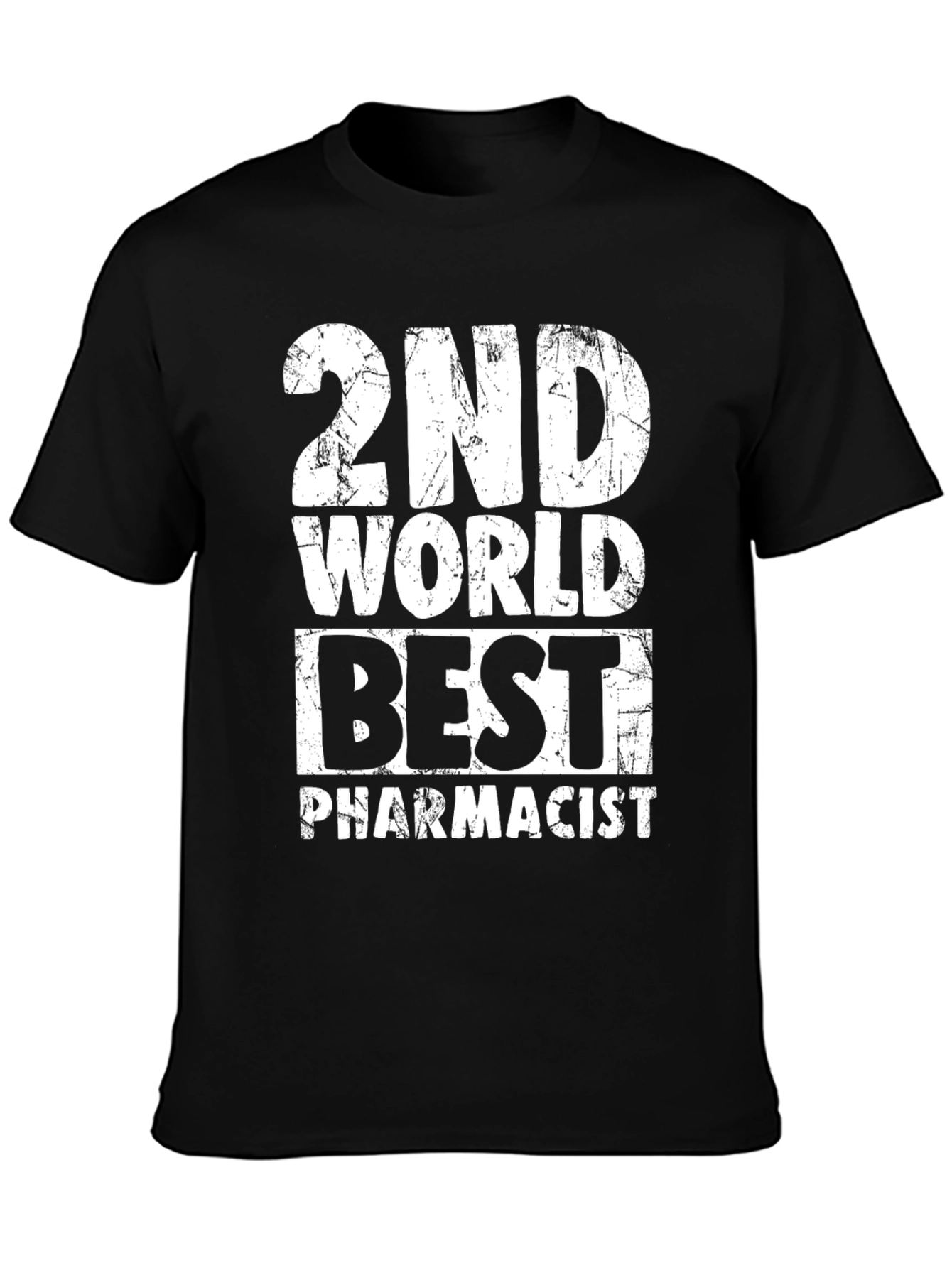 Black 2nd World Best Pharmacist Black Graphic T-Shirt view 3