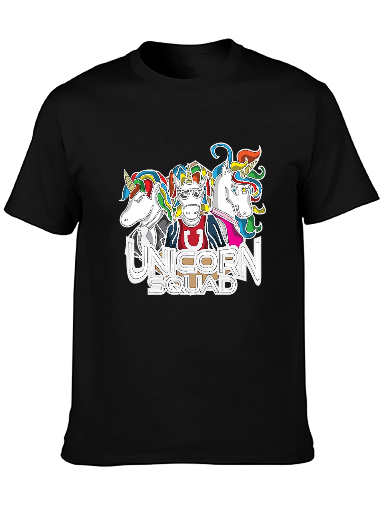 Black Unicorn Squad Graphic T-Shirt view 3