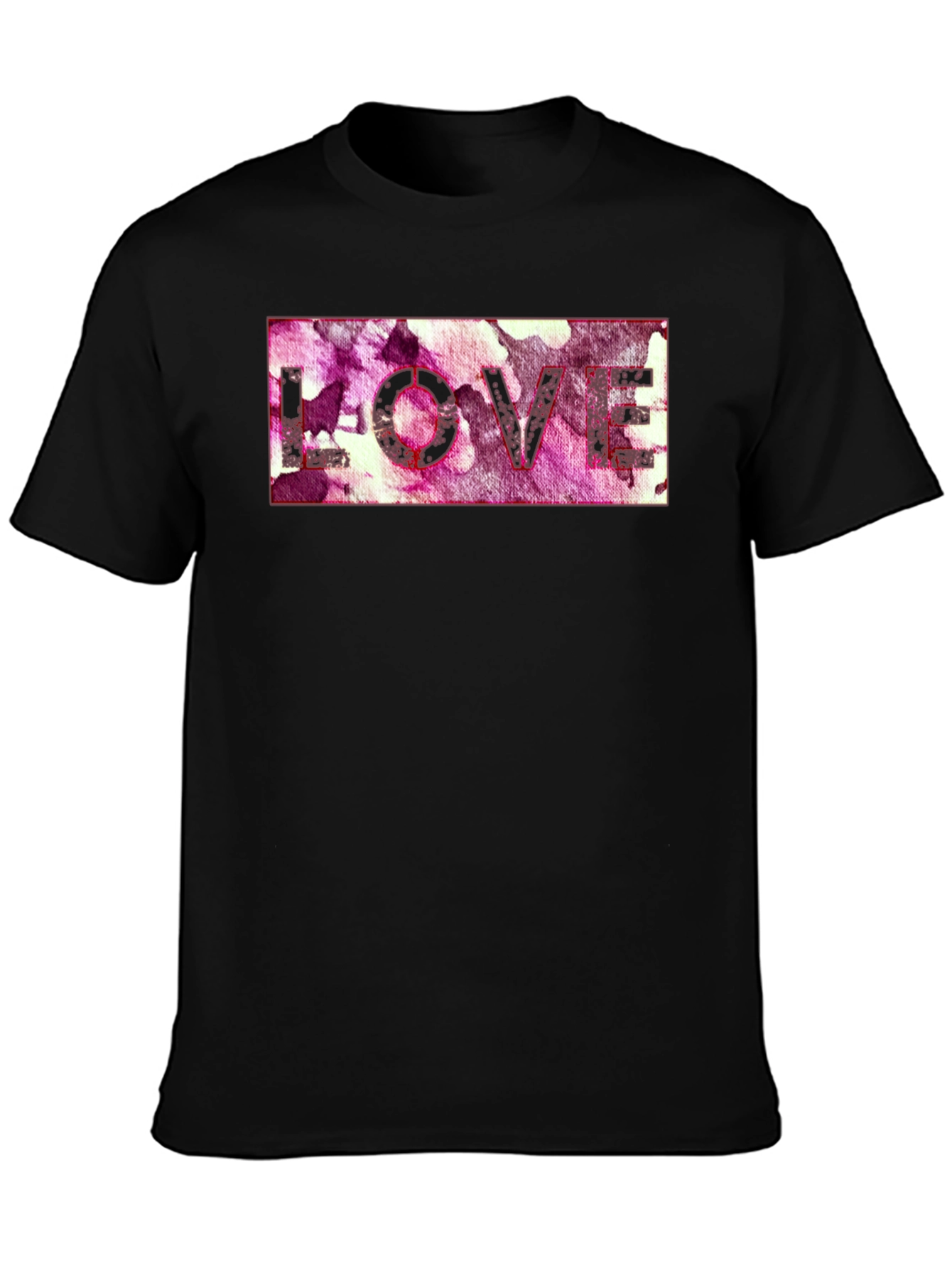 Black Love T-Shirt - Abstract Print view 3