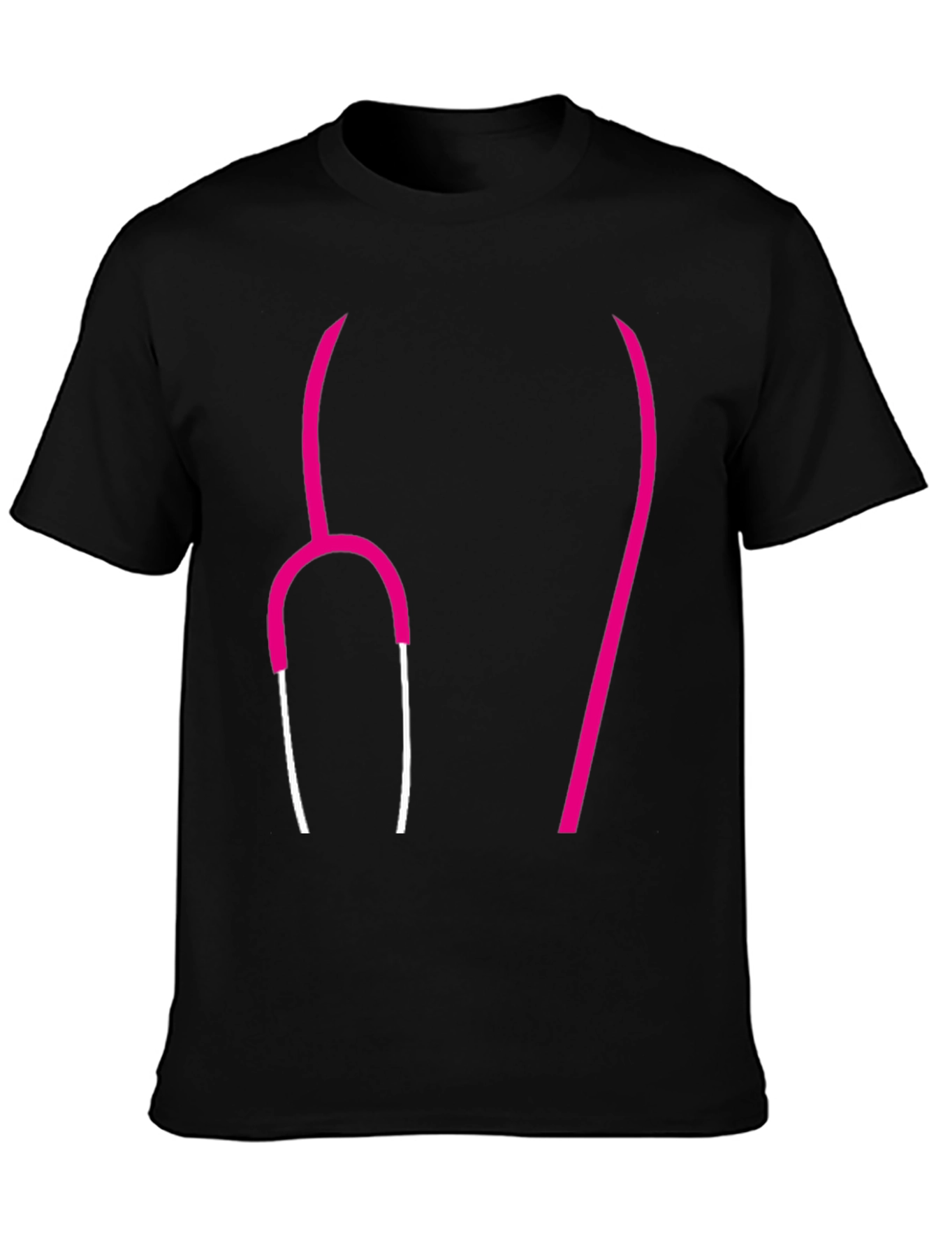 Black Stethoscope Graphic Tee - Doctor Nurse Medical Shirt view 3