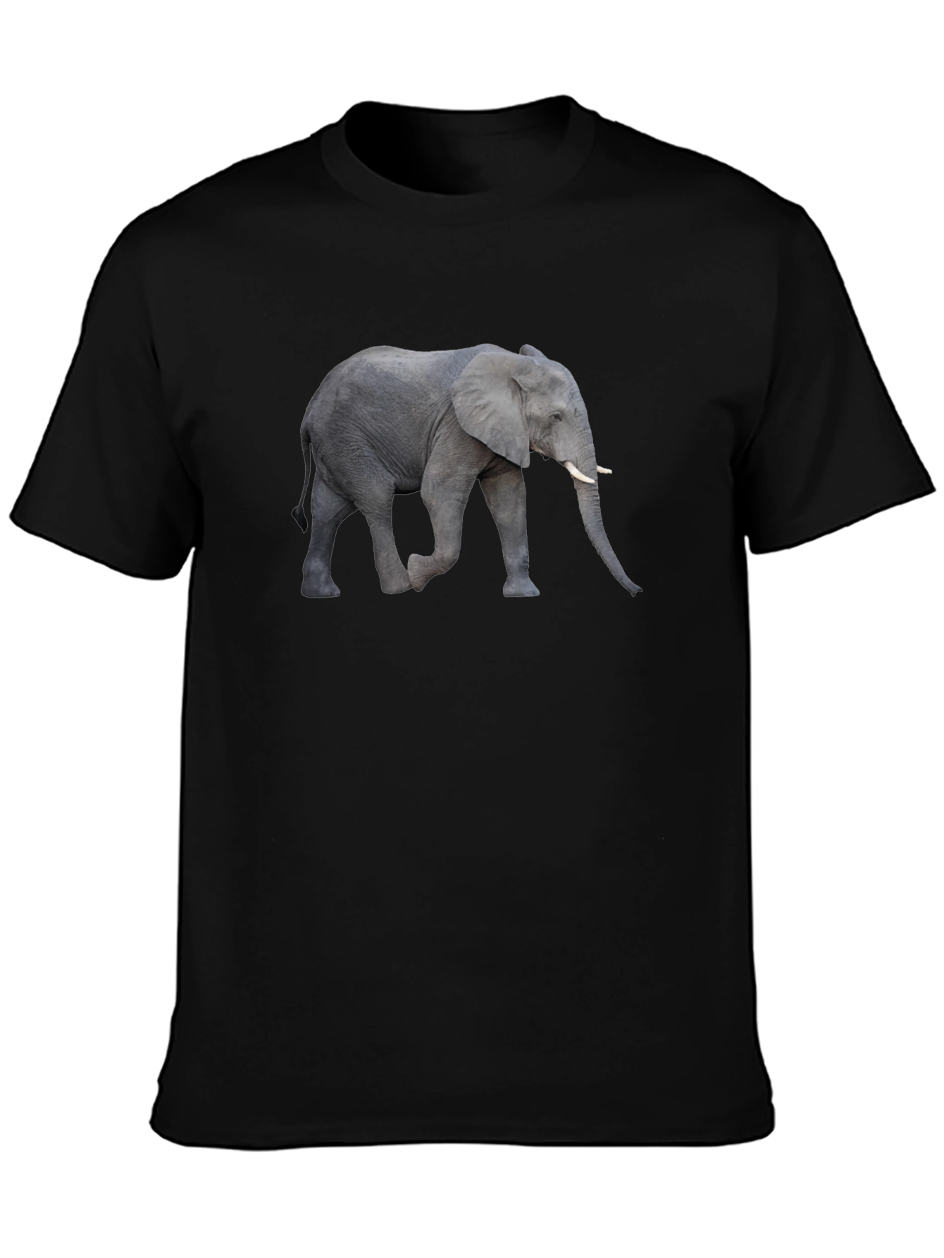 Black Elephant Graphic Black T-Shirt view 3