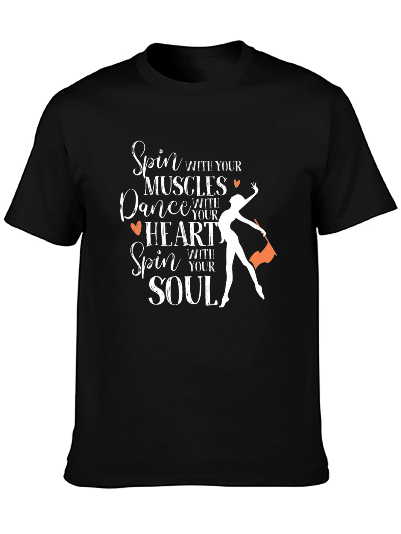 Black Spin Dance Heart Soul T-Shirt view 3