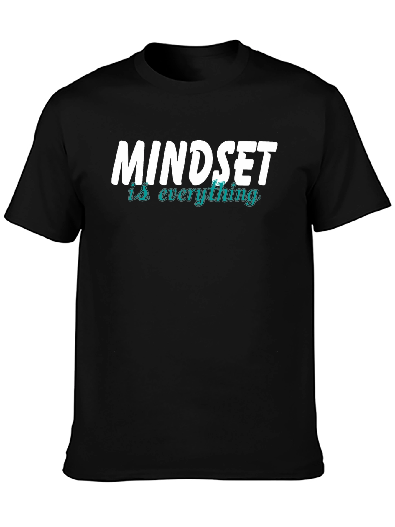 Black Mindset is Everything Men's Black T-Shirt view 3